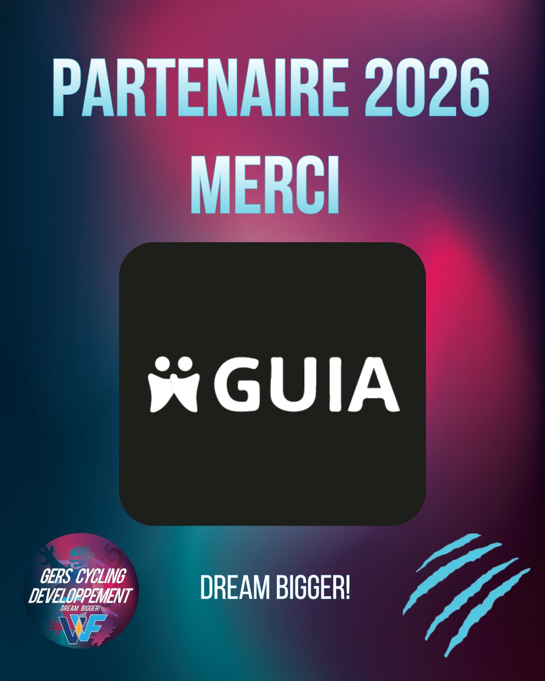 🔹 Partenaire du Gers Cycling Développement 🔹
L’inclusion fait partie intégrante d’un projet responsable.
Portée par Laurie Courant, Guia Inclusion accompagne les organisations pour mieux comprendre, intégrer et prendre en compte les situations de handicap, avec une approche concrète, humaine et accessible.
Un partenariat qui renforce notre engagement pour un sport plus ouvert, plus responsable et attentif à chacun.
🤝 Merci à Guia Inclusion et Laurie Courant pour leur engagement à nos côtés.
Rêvons plus grand, ensemble 🚴♂️✨