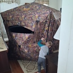 When you're stuck inside with the mini-humans because winter decided to go full-on nuclear with snow and ice, you get creative. Why not pull out your Alamo Hunting Blind for an indoor snow-day hack. Next thing you know, it's fully redeployed as Fort Alamo ~ the living room edition.
Warm, cozy, tough, and large enough to handle the tiny tornados instead of whitetails! 🦌❄ ☃
#TrophyTreestands #AlamoBlind #OffSeasonUses #SnowDayFun #BuiltTough