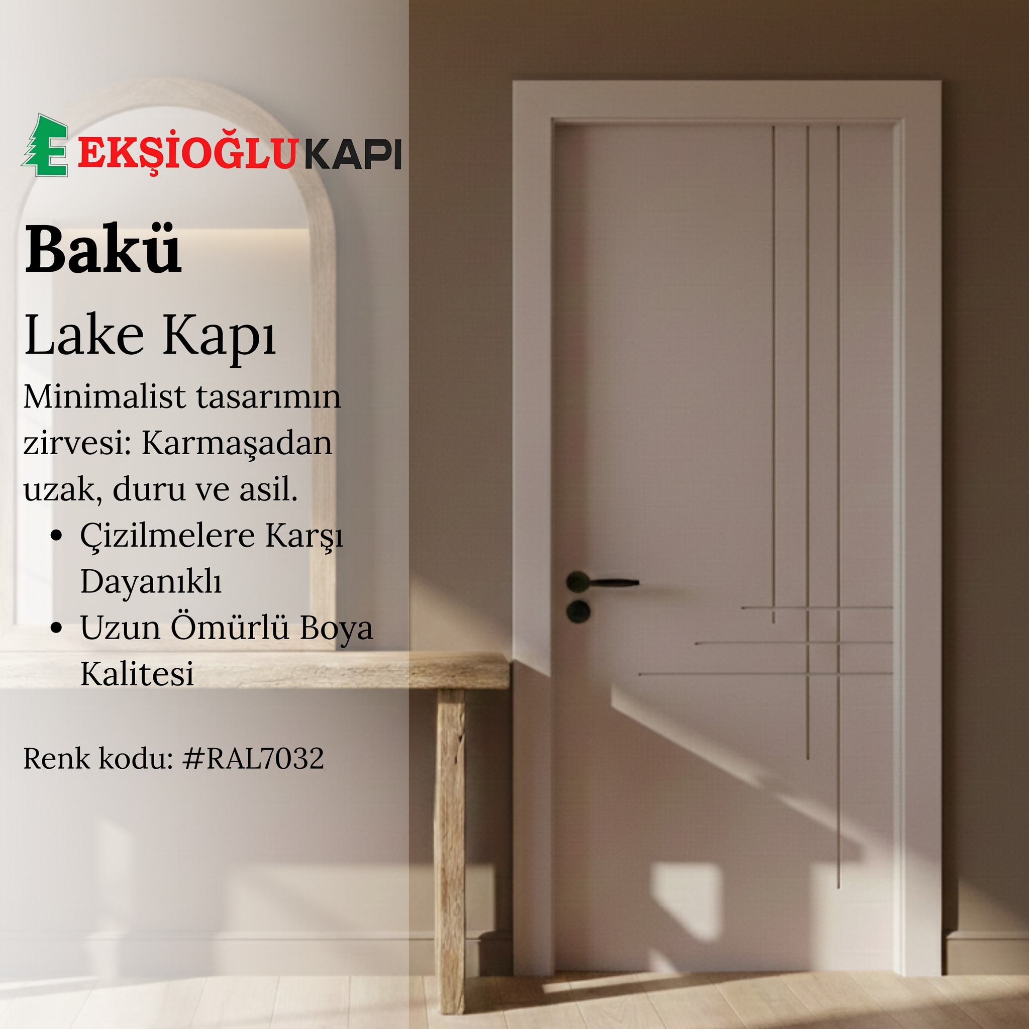 Ekşioğlu Kapı olarak, geniş model seçeneklerimizle tarzınızı mekanlarınıza yansıtıyor; uzman kadromuzun titiz işçiliğiyle hayalinizdeki kapıyı gerçeğe dönüştürüyoruz.
-Neden Ekşioğlu Kapı?
🛠 Profesyonel Tecrübe: Üretimden montaja her aşamada uzman dokunuşu.
🎨 Zengin Çeşitlilik: Her tarza uygun, geniş model ve renk seçenekleri.
📐 Özel Üretim: İhtiyaç ve isteklerinize göre kişiselleştirilmiş tasarımlar.
🛡 Dayanıklı Kalite: Uzun ömürlü kullanım sunan birinci sınıf malzeme.
✨ Zarif Detaylar: Mekanlarınıza değer katan estetik dokunuşlar.
Siz değerli misafirlerimizi şubelerimize bekliyoruz.
📍 Şubelerimiz:
🏠 Nilüfer / Bursa (Küçüksanayi) Üçevler Mah. 39. Sk. 60. Blok No:9/11
📞 0224 441 23 99 | 📱 0543 441 23 99
🏠 Osmangazi / Bursa (Hipodrom) Namık Kemal Mah. İnönü Cad. No:62/A
📞 0224 215 55 06 | 📱 0544 297 23 99
🏠 Osmangazi / Bursa (Gülbahçe) Gülbahçe Mah. İnönü Cad. No:75
📞 0224 215 23 99 | 📱 0553 235 23 99
🏠 Bandırma / Balıkesir Paşakent Mah. Gönen Karayolu Cad. No:122/A
📞 0226 715 23 99 | 📱 0507 807 23 99
________________________________________
#ekşioğlukapı #lakekapımodelleri #özelüretim #balıkesir #bursa