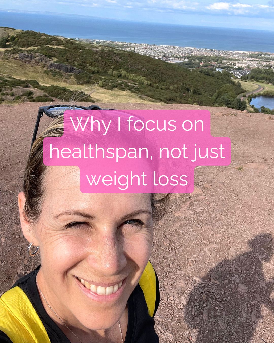 Weight loss might be part of the goal.
But it’s never the whole goal.
I focus on healthspan because I care about:
🚶♀️ staying strong enough to hike, travel, and move confidently
🦴 protecting muscle and bone as we age
🤸♀️ having energy for real life
🎯 building habits that still work 10, 20, 30 years from now
If weight loss comes at the cost of strength, mobility, or joy… that’s not success.
Especially in midlife, the question isn’t just
“Can I lose weight?”
It’s:
👉 Can I live well in this body for a long time?
That’s the work I care about.
And that’s the work I help women do.
Because feeling good now and later matters 💛