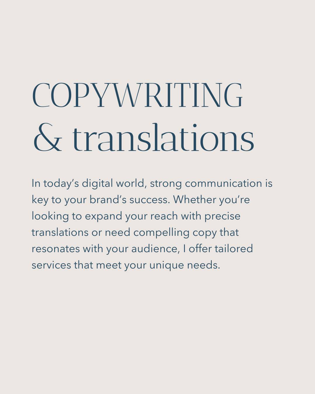 From newsletter copy to product descriptions and more.
Perfect for businesses with a presence in multiple countries.
Feel free to get in touch for more details or to discuss your next project.
.
.
#multilingualcopywriter #translations #copywriting #producttranslations #contentwriting