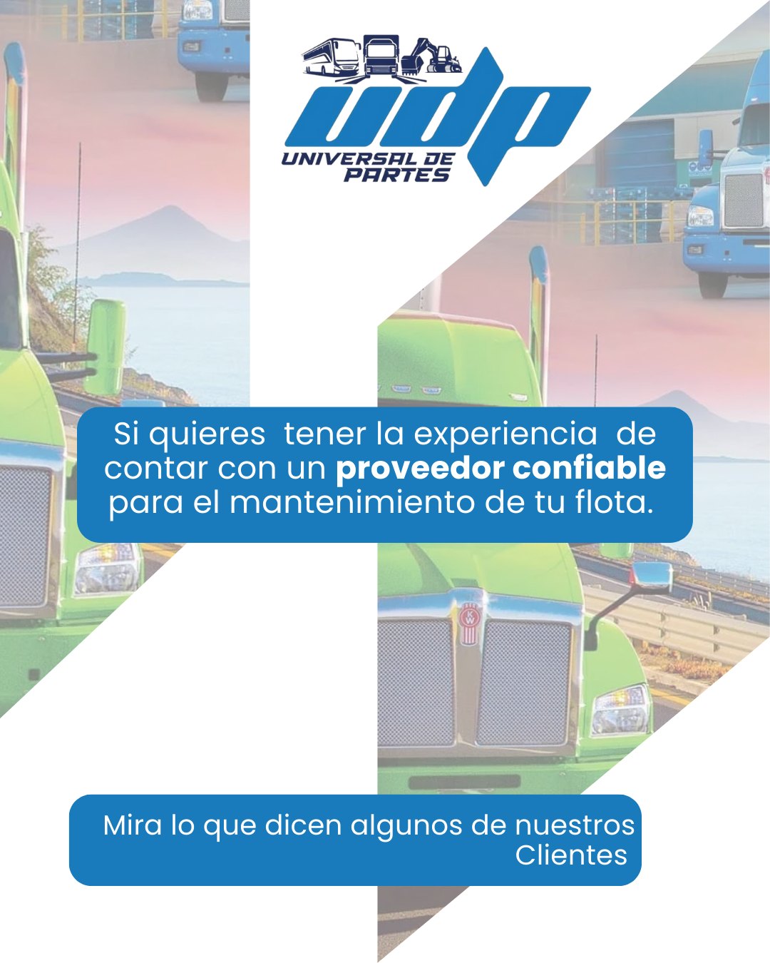 En Universal de Partes UDP no solo vendemos repuestos:
🔧 Analizamos la necesidad real
🧠 Asesoramos técnicamente
🚛 Entregamos soluciones confiables para línea pesada
Nuestros clientes hoy tienen:
✔️ Menos fallas repetitivas
✔️ Mayor disponibilidad de su flota
✔️ Mantenimientos más eficientes y planificados
❓La pregunta es simple:
¿Tu flota sigue resolviendo problemas… o ya está previniéndolos?
👉 Escríbenos ahora
📲 Solicita asesoría especializada
🛠️ Descubre por qué cada vez, más empresas confían en Universal de Partes
🚀 Universal de Partes UDP
Cuando el respaldo técnico marca la diferencia.