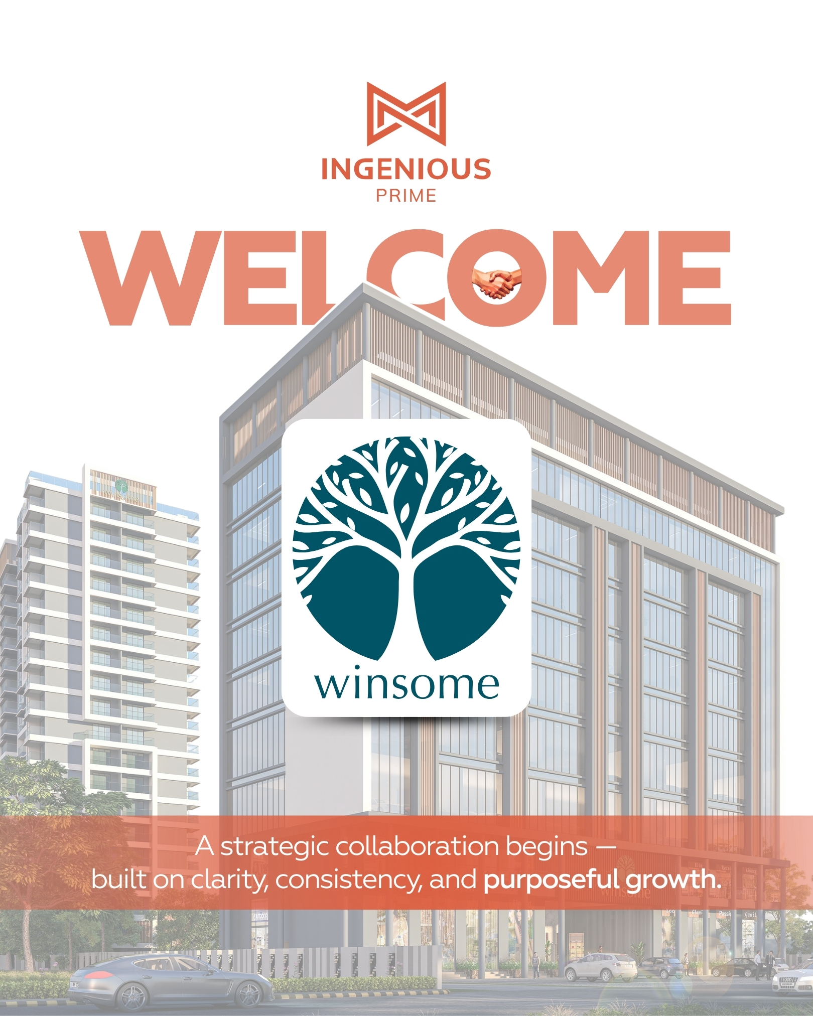 Ingenious Prime welcomes Winsome India
A strategic partnership begins — driven by clarity, creativity, and long-term brand leadership.
#WelcomeWinsome #StrategicCollaboration #DigitalBranding #IngeniousPrime #BrandGrowth #PurposeDriven