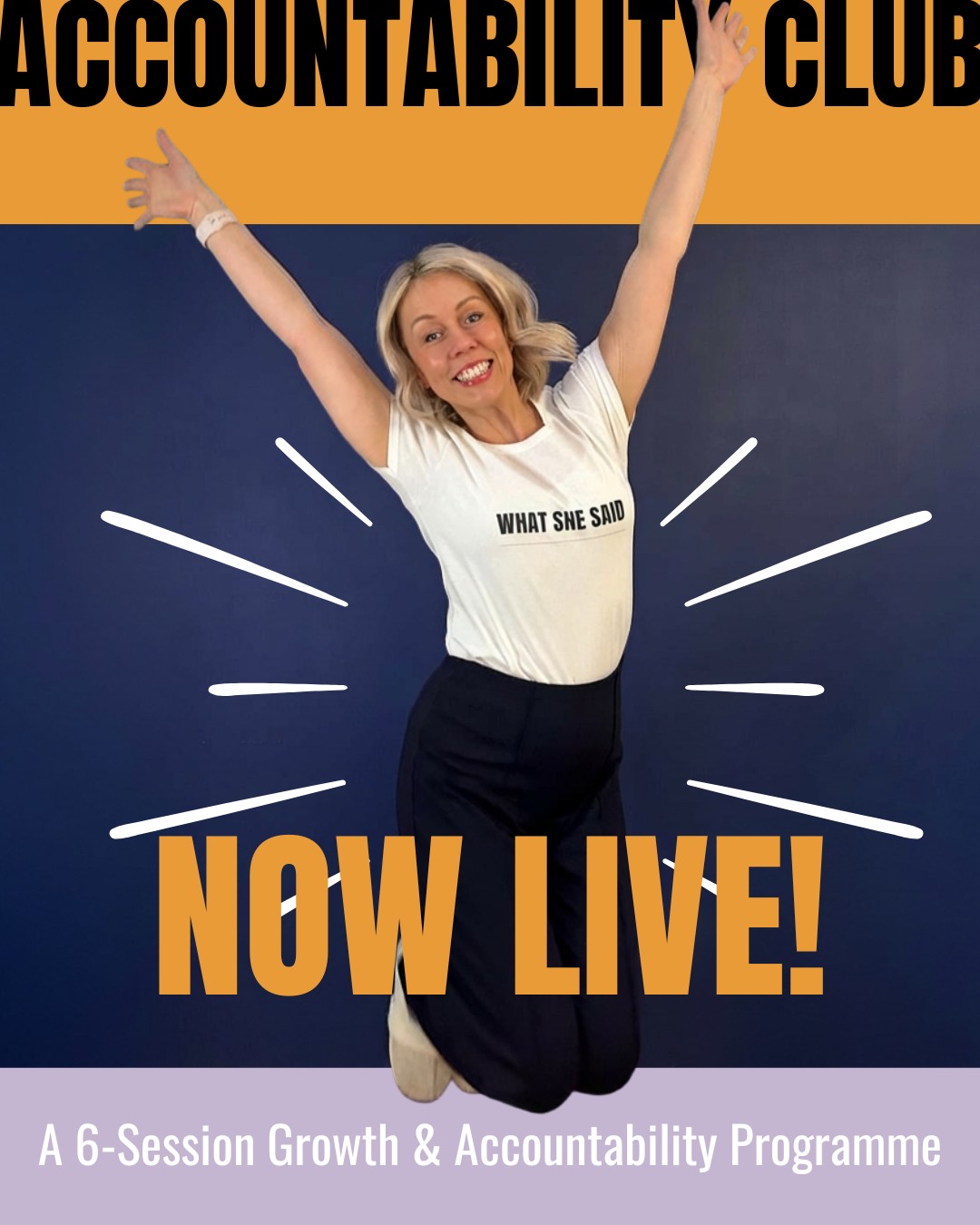It’s here! ✨
Introducing The Accountability Club - a 6‑session growth & accountability programme designed exclusively for female service‑based micro business owners.
If you’re constantly putting your own business last because client work always wins… this is your space to step out of the day‑to‑day chaos and actually move things forward.
Your 6‑Session Pass includes:
• A 1‑2‑1 Kick‑Off Call with me
• Access to ANY six Accountability Club sessions over 6 months
• Hot seats + tailored input
• Clear commitments each month
• A supportive FMBO community
• Tools, templates + frameworks
• Real, consistent progress
👉 Full details: link in bio!
👉 Collective members: your discount is LIVE!
👉 First sessions open from early Feb
Let’s make this the year you actually work *on* your business.
#WhatSheSaid #AccountabilityClub #FMBOs