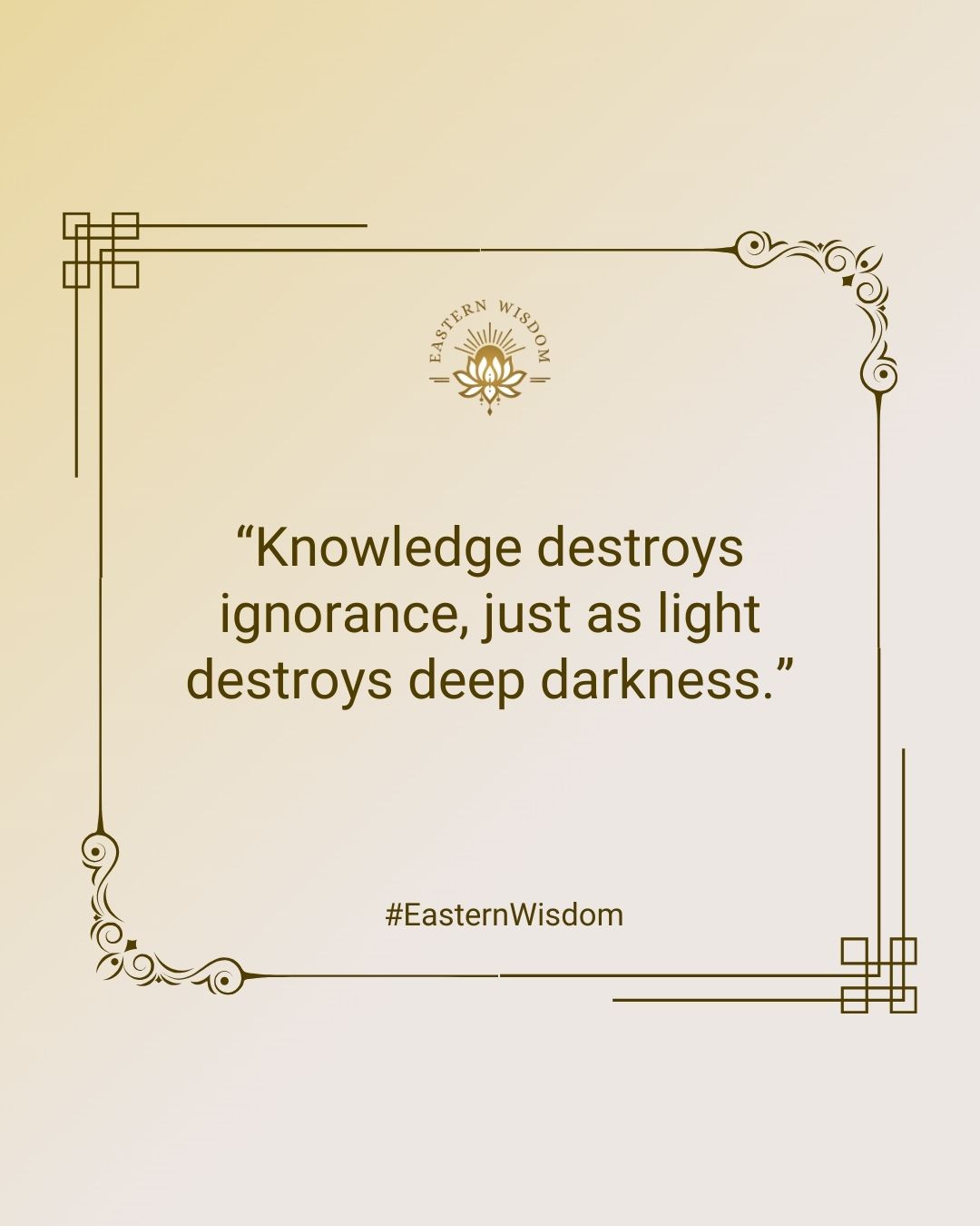 Kennis is het medicijn tegen onwetendheid. 🌿✨ Wanneer we de waarheid zoeken, verdrijft het licht van kennis de duisternis. Het is door te leren dat we ons bevrijden en onze ware kracht ontdekken.
#spiritualcoach #easternwisdom #innerlijkebalans #selfdevelopmentforwomen #taoisme #soulfood #zen #mindsetquotes #mindfulleven #buddhaquotes #boeddhisme #spiritualiteit #yoga