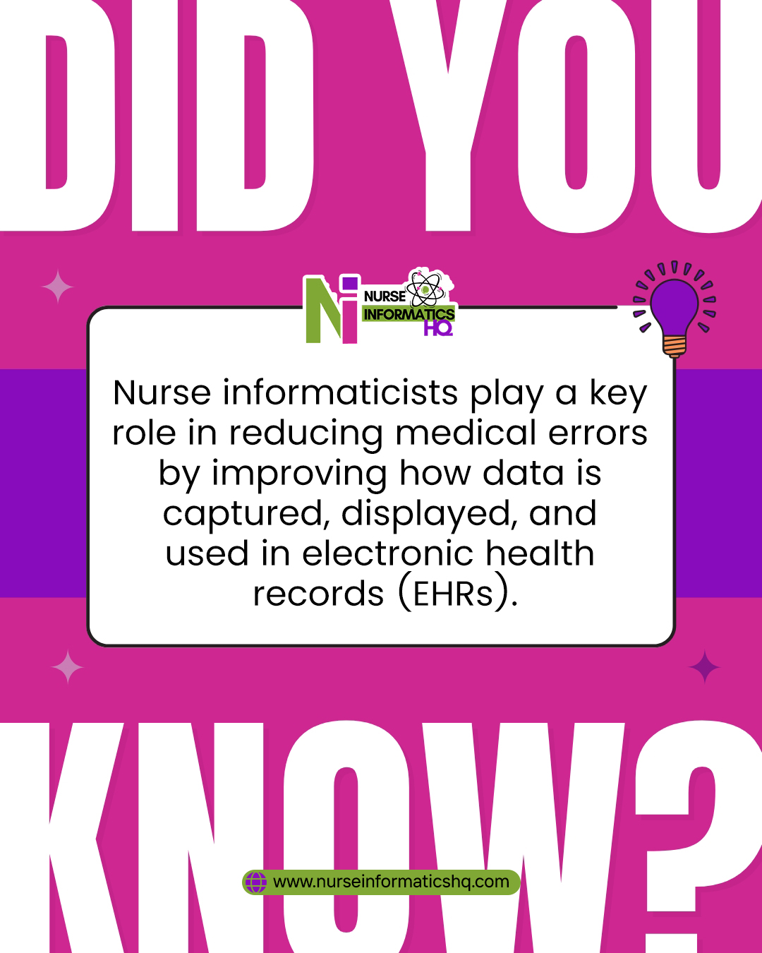 Reducing Medical Errors Starts with Better Data
Nurse informaticists play a critical role in improving patient safety by enhancing how data is captured, displayed, and used within electronic health records (EHRs).
By transforming clinical data into actionable insights, they help healthcare teams make safer, smarter decisions every day.
🏥 Improved patient safety
📊 Smarter EHR workflows
✅ Better clinical outcomes
🌐 Learn more: www.nurseinformaticshq.com
#NursingInformatics #PatientSafety #HealthcareTechnology #EHR #ClinicalInformatics #ReducingMedicalErrors #HealthcareInnovation #NurseInformaticsHQ