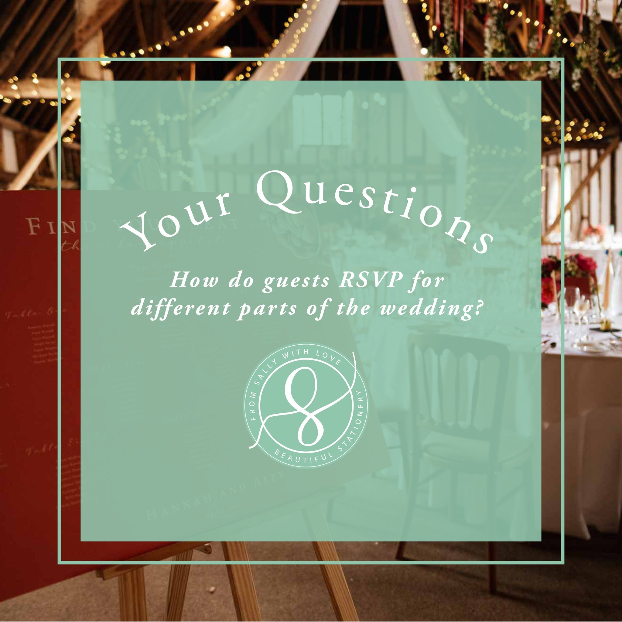Your wedding invite questions answered! RSVPs: How do guests RSVP for different parts of the day. Check the post for the answers!
#RSVP #RSVPs #replypostcard #weddingrsvp #weddingreplycard #fromsallywithlove