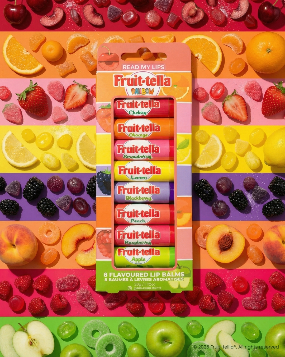 Dreaming of summer days with our Fruit-tella Rainbow 8 Piece Lip Balm Set ☀️
#readmylipsgb #fruittella #lipbalm