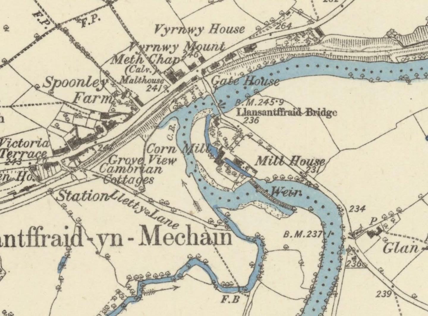 🩷A huge thank you to everyone who has taken the time to comment and help me piece together more of this weeks little jigsaw. Your insights have been incredibly helpful and very much appreciated.
It turns out the bridge mentioned wasn’t Newbridge at Llanymynech after all, but the bridge at Llansantffraid , which, of course is still only wide enough for one vehicle. If I’d stopped to think about that more logically, I might have focused my research on Llansantffraid from the start rather than Llanymynech, where it seems there was a Mill and Mill House.
Further digging hasn’t yet revealed anything definite about the Carpenters Shop or the Slaughterhouse, although someone did suggest that the old Griffiths Stores at the top of the village was once used for slaughtering chickens (and possibly other animals). Its proximity to the river certainly makes that theory feel plausible.
So, thank you again to everyone who has contributed their knowledge and memories. You’ve helped bring a little more clarity to this piece, which is starting to remind me of the “Bluebell Wood” mystery another fictional creation woven together with just enough real history to keep us all guessing.
https://www.ronniesramblings.co.uk/post/his-walk-to-school