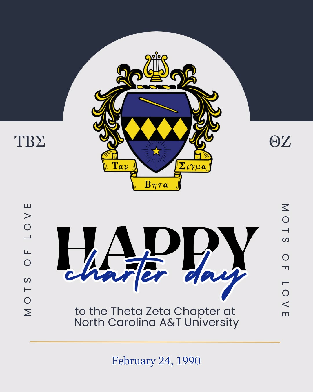 Happy Charter Day to @thetazeta_tbs at North Carolina A&T University! We can't wait to see all the incredible milestones and growth your chapter will reach in the year ahead!! 🤍💙
#motsoflove #tbsthetazeta #strengthexcellencediversity #forgreaterbands #charterday #taubetasigma
