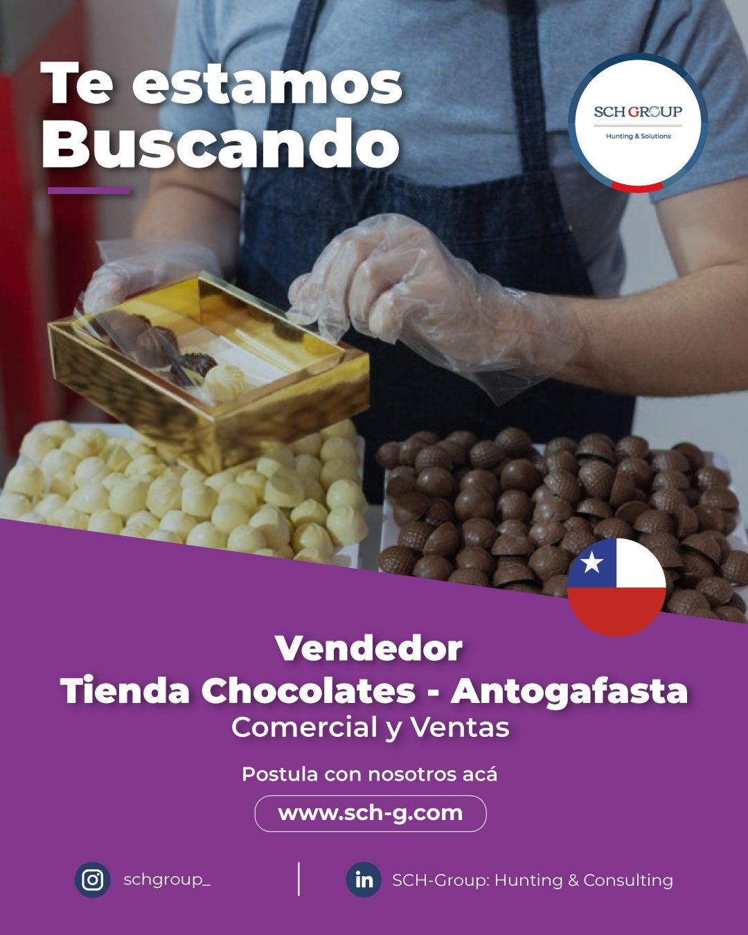 ¡Atención Antofagasta!
Te estamos buscando 🔍
Buscamos a los mejores profesionales, para el área de ventas.
Te invitamos a revisar esta nueva oportunidad:
https://schhunting.hiringroom.com/jobs/get_vacancy/697a13d4ebfd195caab1c439
SCHGroup: Hunting & Consulting