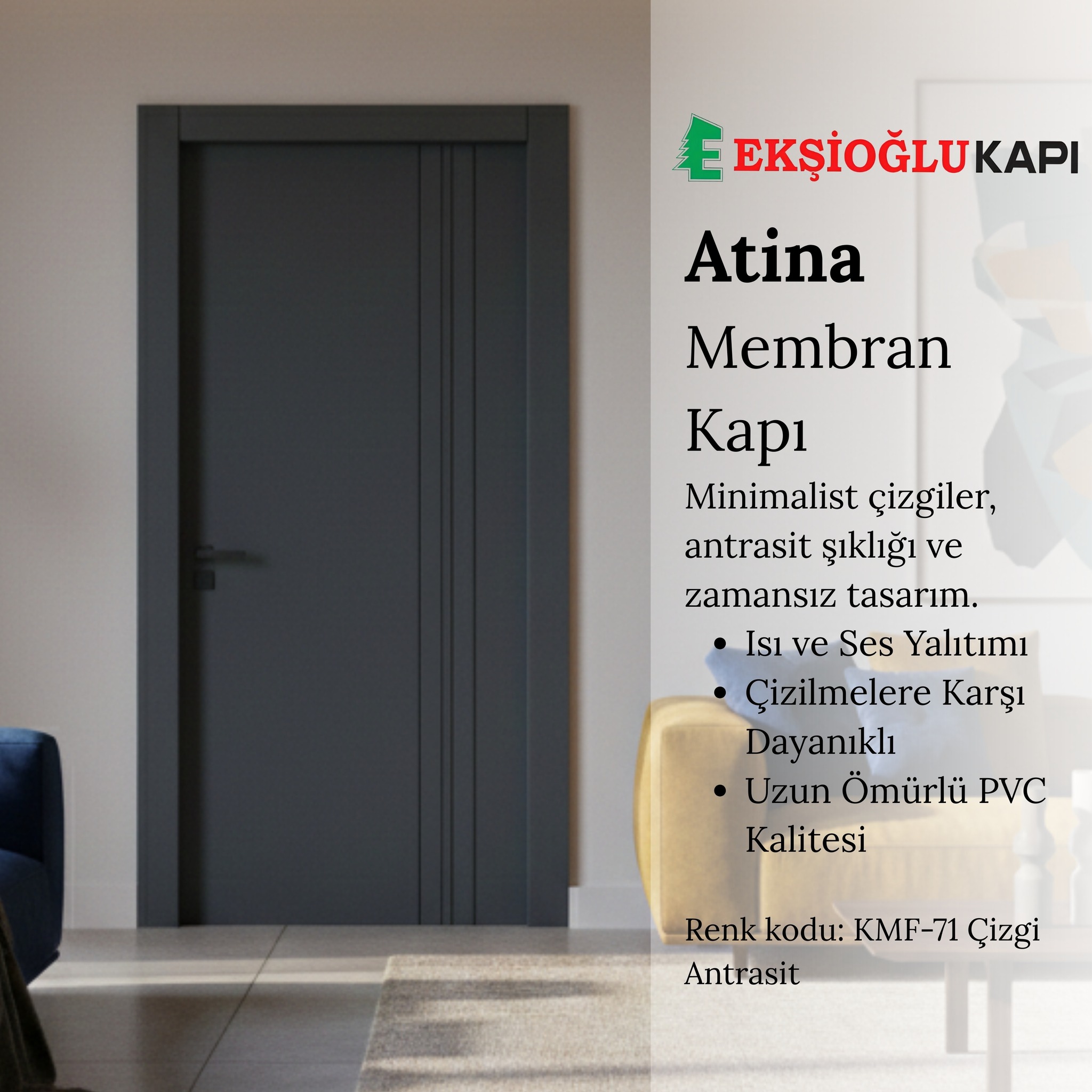 Ekşioğlu Kapı olarak, geniş model seçeneklerimizle tarzınızı mekanlarınıza yansıtıyor; uzman kadromuzun titiz işçiliğiyle hayalinizdeki kapıyı gerçeğe dönüştürüyoruz.
Neden Ekşioğlu Kapı?
🛠 Profesyonel Tecrübe: Üretimden montaja her aşamada uzman dokunuşu.
🎨 Zengin Çeşitlilik: Her tarza uygun, geniş model ve renk seçenekleri.
📐 Özel Üretim: İhtiyaç ve isteklerinize göre kişiselleştirilmiş tasarımlar.
🛡 Dayanıklı Kalite: Uzun ömürlü kullanım sunan birinci sınıf malzeme.
✨ Zarif Detaylar: Mekanlarınıza değer katan estetik dokunuşlar.
Siz değerli misafirlerimizi şubelerimize bekliyoruz.
📍 Şubelerimiz:
🏠 Nilüfer / Bursa (Küçüksanayi) Üçevler Mah. 39. Sk. 60. Blok No:9/11
📞 0224 441 23 99 | 📱 0543 441 23 99
🏠 Osmangazi / Bursa (Hipodrom) Namık Kemal Mah. İnönü Cad. No:62/A
📞 0224 215 55 06 | 📱 0544 297 23 99
🏠 Osmangazi / Bursa (Gülbahçe) Gülbahçe Mah. İnönü Cad. No:75
📞 0224 215 23 99 | 📱 0553 235 23 99
🏠 Bandırma / Balıkesir Paşakent Mah. Gönen Karayolu Cad. No:122/A
📞 0226 715 23 99 | 📱 0507 807 23 99
________________________________________
#eksioglukapi #pvckapı #bursa #balıkesir #kapi