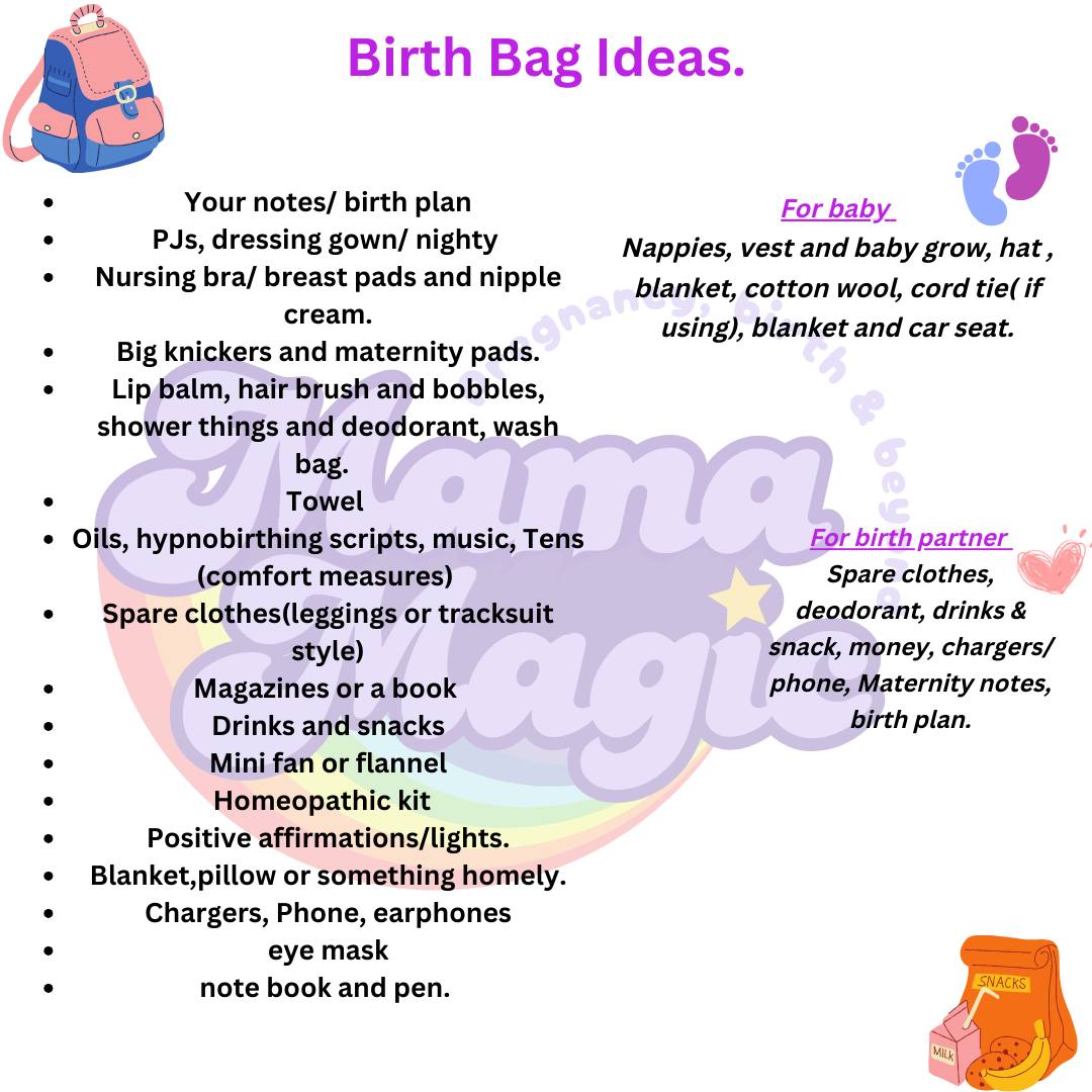 Birth is unpredictable, but your environment doesn’t have to be. Pack the things that make you feel safe, powerful, and grounded.
My birth bag list is often changing and is always individual but often has the same starting point. See the list and let me know what you would add or remove!
Also what is the one non-essential item you’re definitely bringing for your own comfort?
Let’s swap ideas in the comments! 👇
#BirthBag #HospitalBag #HomeBirth #BirthPrep