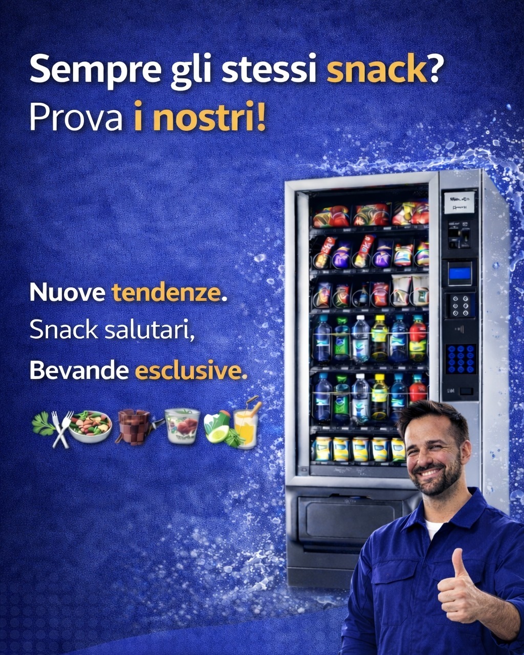Sempre gli stessi snack? Il tuo team merita di meglio. 😒
La pausa caffè non dovrebbe mai assomigliare a un vecchio disco graffiato.
E invece?
Le solite merendine. Le stesse bevande tristi. La macchina che si riempie, ma non coinvolge.
Così la pausa diventa un momento da schivare, non da aspettare.
E il rischio? Che i tuoi collaboratori, invece di ricaricarsi, si svuotino.
Che inizino a uscire dall’azienda per cercare altrove un caffè che abbia un minimo di dignità… o una barretta che non sembri del secolo scorso. 🚶♂️☕
Sai perché succede?
Perché c’è ancora chi si limita a “riempire le macchinette”.
Senza ascoltare. Senza immaginare. Senza un briciolo di coraggio.
Noi no. 💥
Noi selezioniamo con cura maniacale.
Affianchiamo i gusti di sempre alle nuove tendenze: prodotti bio, snack salutari, bevande che non trovi al supermercato sotto casa. 🥗🍫
E soprattutto, co-creiamo con te l’offerta perfetta per i tuoi spazi, il tuo team, il tuo stile aziendale.
Perché la pausa non è un riempitivo. È un’occasione.
Di benessere, di dialogo, di energia. ⚡
E noi le occasioni le trattiamo come si deve: con rispetto e visione.
È ora di fare una scelta migliore. Per la tua azienda, per le tue persone. 🙌
Chiedici come:
🌎 https://www.eurocedibe.it/miglioralatuagiornata
📞 800.943.011
📧 info@eurocedibe.it
#Eurocedibe #PausaEvoluta #QualitàCheSiSente #SnackConAnima #TeamFelice