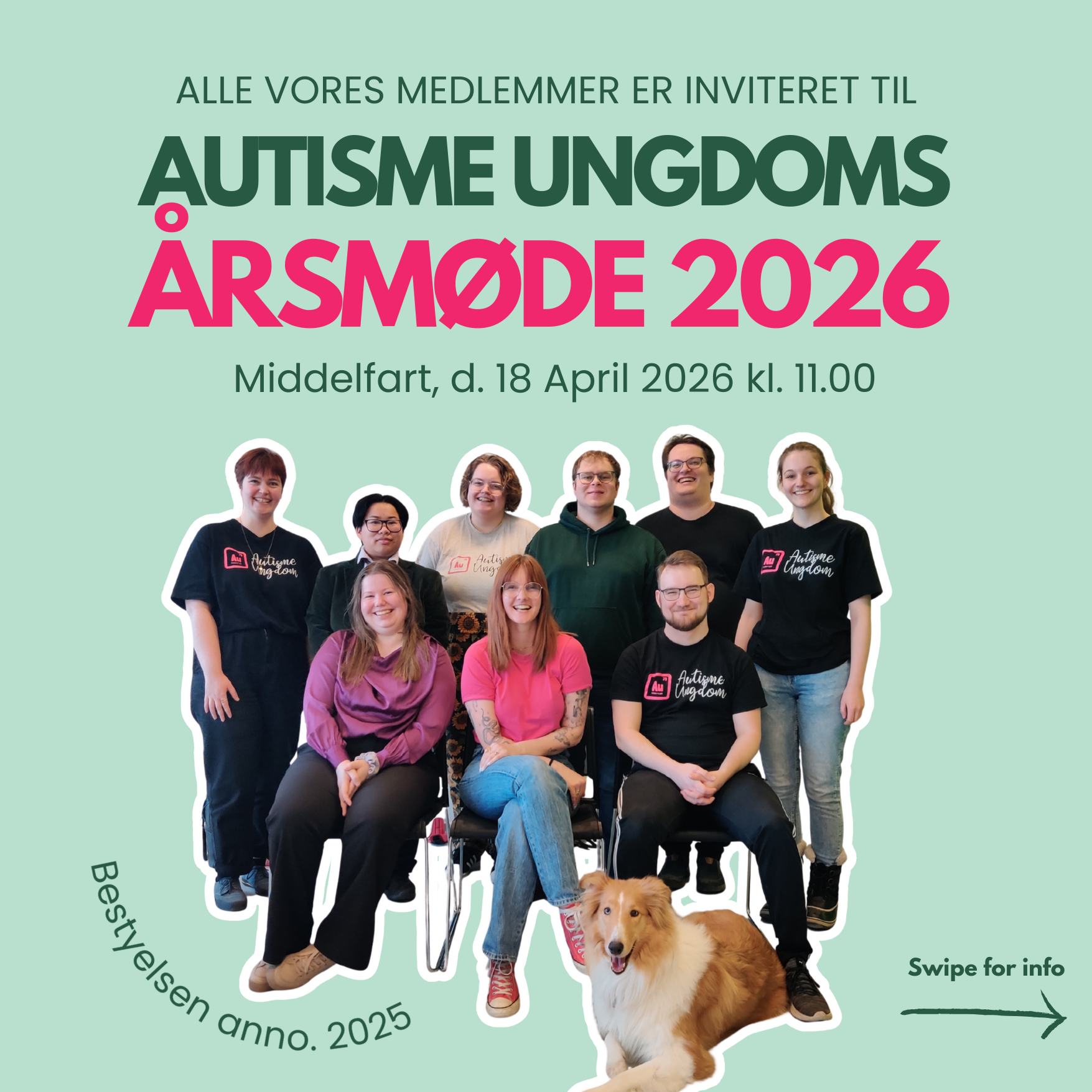 Vil du være med til at forme Autisme Ungdoms fremtid?
Lørdag den 18. april 2026 inviterer vi alle medlemmer til Årsmøde på Kulturøen i Middelfart. Årsmødet er en dag, hvor vi ser tilbage på året der gik, møder hinanden i fællesskabet og sammen beslutter, hvilken retning foreningen skal bevæge sig i fremover.
Her har du mulighed for at få indflydelse, stille spørgsmål, deltage i vigtige beslutninger og møde andre unge fra hele landet. Det er gratis at deltage for medlemmer, og vi sørger for frokost i løbet af dagen.
Alt praktisk information og tilmelding finder du via linket. Vi glæder os til at se dig i Middelfart og håber, du vil være med til at gøre din stemme gældende🩷🌻
👉 Tilmeld dig via linket i vores bio eller på vores hjemmeside.
#AutismeUngdom #Årsmøde2026 #Fællesskab #UngeMedIndflydelse