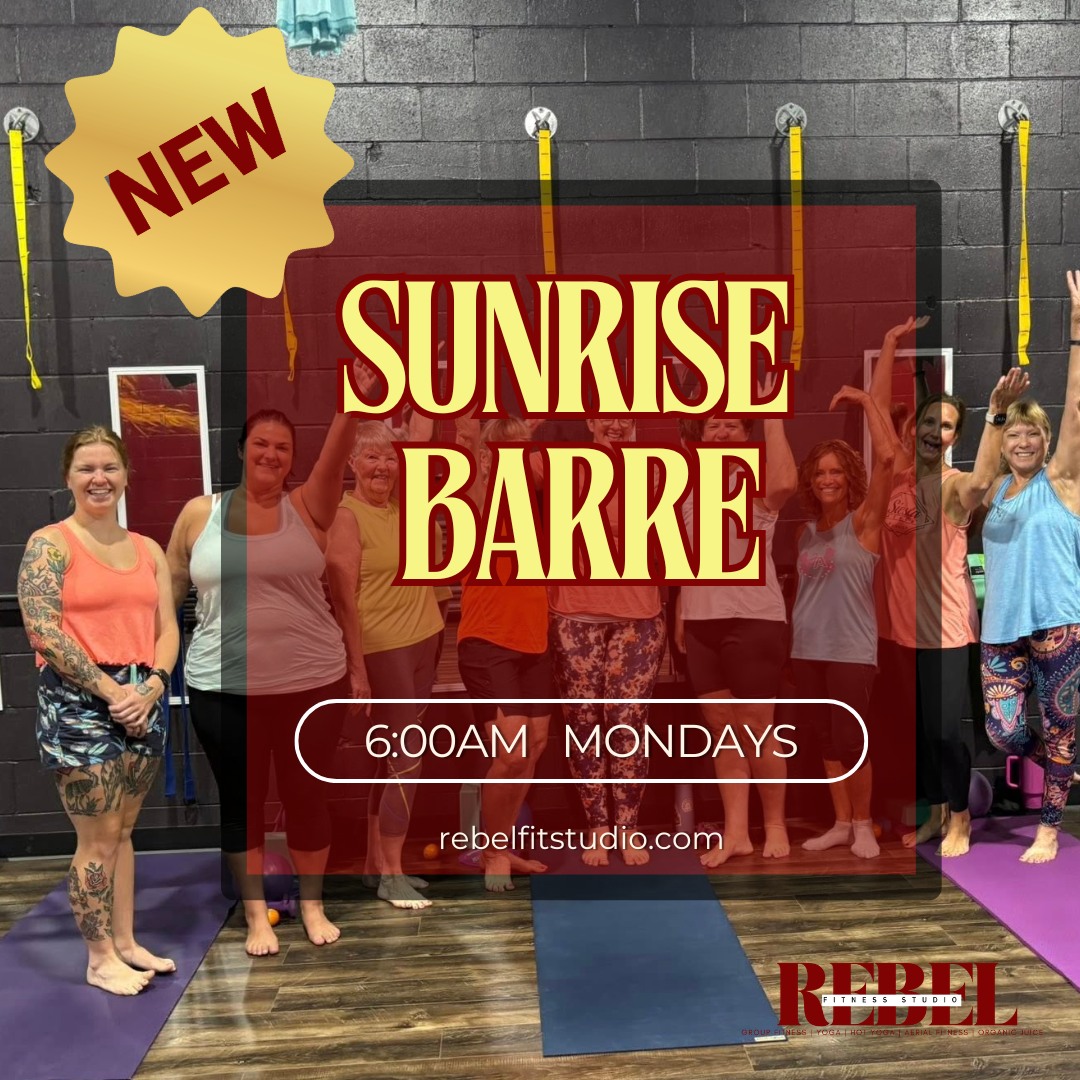 If you are an early bird, this class is for you! Join us tomorrow for Sunrise Barre at 6am!
.
#rebelsalwaysrise #rebelfitstudio #avonin #plainfieldindiana #brownsburgindiana #hendrickscountyindiana #danvillein #Community #shoplocal #HendricksCountyIN #lovethebodyyourein #strongisthenewpretty #selfcare #barre #mytribe