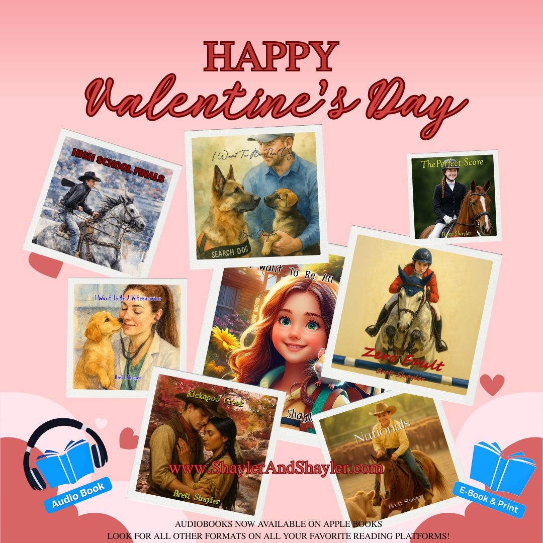 Valentine's day is right around the corner.
Fall in love with your next favorite story ❤️
From heart-pounding horse stories to unforgettable characters and heartfelt moments, these books are made to be savored.
You’re going to love these reads—whether you’re listening on audio, reading on your e-reader, or turning real pages.
Find them all at ShaylerAndShayler.com 📚🎧