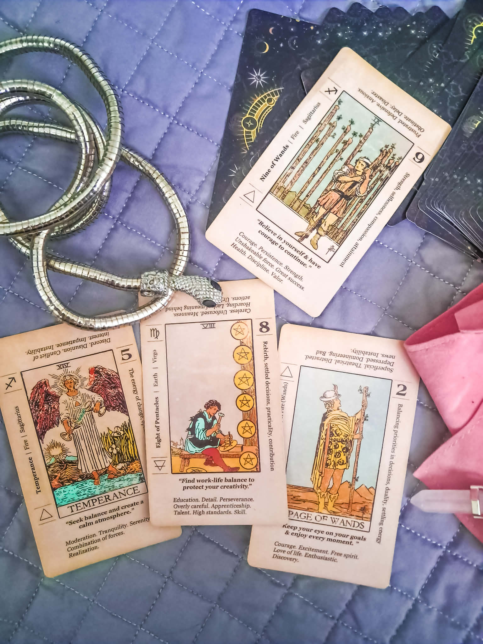 Good morning, loves ☀️
I’m sitting here on the bed with Atlas (my emotional support pony 🐾), and something feels different today. I’m not fully sure what shifted overnight — whether it’s the storm passing or something deeper — but the energy feels more grounded, more settled in the chest. The sacred heart and the solar plexus feel aligned in that quiet way where you don’t need to have everything figured out, you just feel steady in yourself 💛🔥 The ice has loosened, the air is warming, and it feels like the soul is thawing a little too. That’s the space I pulled cards from today.
🌿 Today’s Community Tarot Pull 🌿
General Energy — Eight of Coins 🪙
Today is about steady, intentional effort. Showing up for what matters in small, consistent ways. This is a day for tending, practicing, and staying present rather than rushing toward an outcome.
Lean Into — Temperance ⚖️
Balance is the medicine today. Blend rest with action, emotion with clarity, intuition with grounded choice. Move gently and honor your natural rhythm — there’s wisdom in pacing yourself.
Avoid / Be Mindful Of — Page of Wands 🔥
Be cautious of impulsive energy or chasing sparks too quickly. Not every idea needs immediate action. Let inspiration settle and mature before you leap.
Additional Message — Nine of Wands 🛡️
You may be tired, but you’re not finished. Protect your energy and your boundaries. This card reminds you how resilient you already are — strength doesn’t require pushing today.
✨ Together, these cards speak to a day of steadiness, balance, and self-trust. Move slowly, protect your energy, and let warmth return in its own time.
What part of this pull is speaking to you today? 🤍
#CommunityTarot
#tarot
#dailytarot
#tarotcommunity
#tarotreading
#tarotreader
#tarotdaily
#divination
#intuition
#spiritualguidance
#energyreading
#healingjourney
#groundedenergy
#spiritualpractice
#collectiveenergy