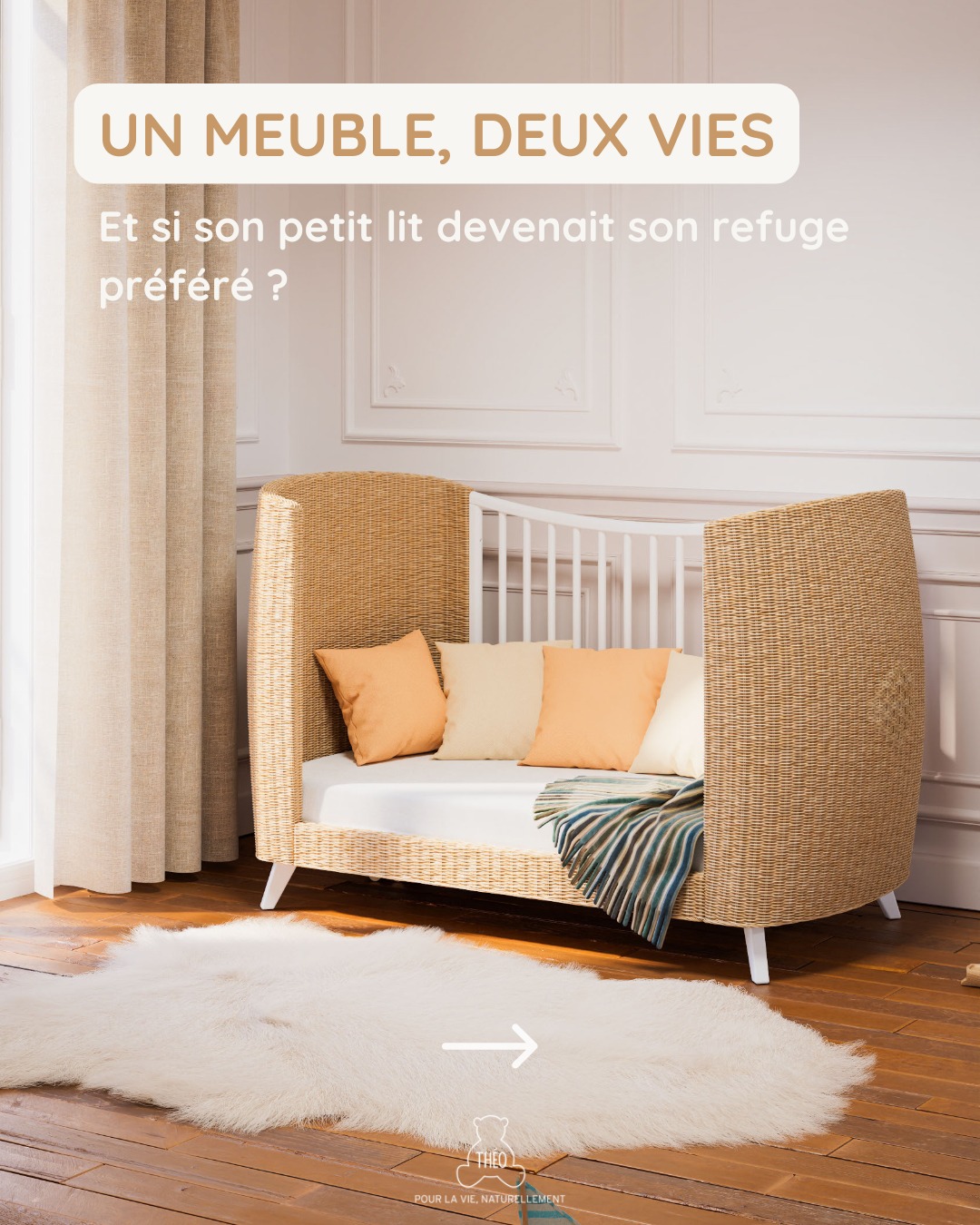 Parce que bébé grandit trop vite, nous avons imaginé un mobilier qui ralentit le temps. ⏳
Du premier dodo sécurisé aux premières histoires dévorées, notre lit se métamorphose avec votre enfant. En quelques gestes, il quitte ses barreaux pour devenir une banquette de lecture intimiste et confortable. ☁️
🌿 Durable : Un seul investissement pour de nombreuses années.
🏠 Rassurant : Il conserve ses repères familiers en changeant de fonction.
✨ Élégant : Un design qui reste intemporel, de la naissance à l'école.
Prêts à transformer son petit nid en coin lecture ? (Lien en bio pour découvrir nos lits évolutifs) 👇
#theobebe #litevolutif #coinlecture #chambrebebe #designDurable
