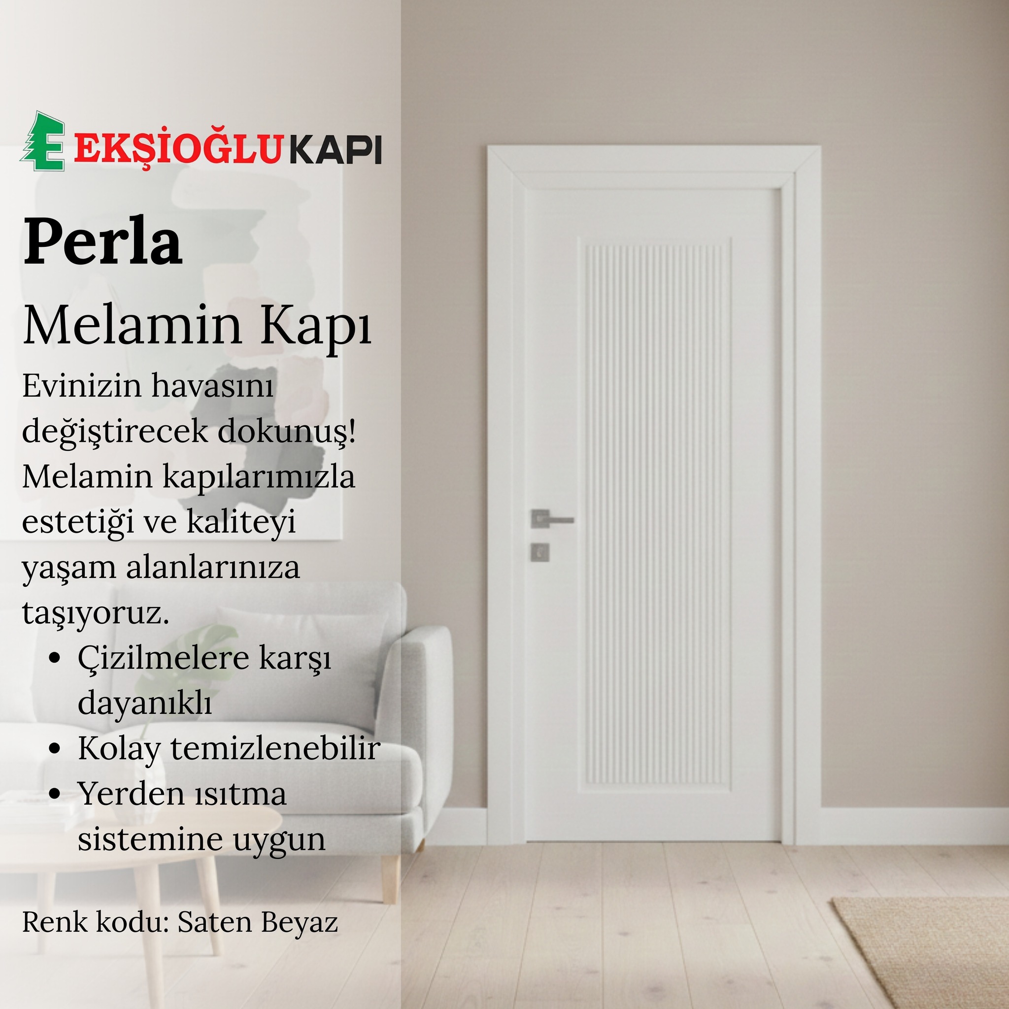 Ekşioğlu Kapı olarak, geniş model seçeneklerimizle tarzınızı mekanlarınıza yansıtıyor; uzman kadromuzun titiz işçiliğiyle hayalinizdeki kapıyı gerçeğe dönüştürüyoruz.
Neden Ekşioğlu Kapı?
🛠 Profesyonel Tecrübe: Üretimden montaja her aşamada uzman dokunuşu.
🎨 Zengin Çeşitlilik: Her tarza uygun, geniş model ve renk seçenekleri.
📐 Özel Üretim: İhtiyaç ve isteklerinize göre kişiselleştirilmiş tasarımlar.
🛡 Dayanıklı Kalite: Uzun ömürlü kullanım sunan birinci sınıf malzeme.
✨ Zarif Detaylar: Mekanlarınıza değer katan estetik dokunuşlar.
Siz değerli misafirlerimizi şubelerimize bekliyoruz.
📍 Şubelerimiz:
🏠 Nilüfer / Bursa (Küçüksanayi) Üçevler Mah. 39. Sk. 60. Blok No:9/11
📞 0224 441 23 99 | 📱 0543 441 23 99
🏠 Osmangazi / Bursa (Hipodrom) Namık Kemal Mah. İnönü Cad. No:62/A
📞 0224 215 55 06 | 📱 0544 297 23 99
🏠 Osmangazi / Bursa (Gülbahçe) Gülbahçe Mah. İnönü Cad. No:75
📞 0224 215 23 99 | 📱 0553 235 23 99
🏠 Bandırma / Balıkesir Paşakent Mah. Gönen Karayolu Cad. No:122/A
📞 0226 715 23 99 | 📱 0507 807 23 99
________________________________________
#eksioglukapi #melaminkapı #bursa #balıkesir #kapi