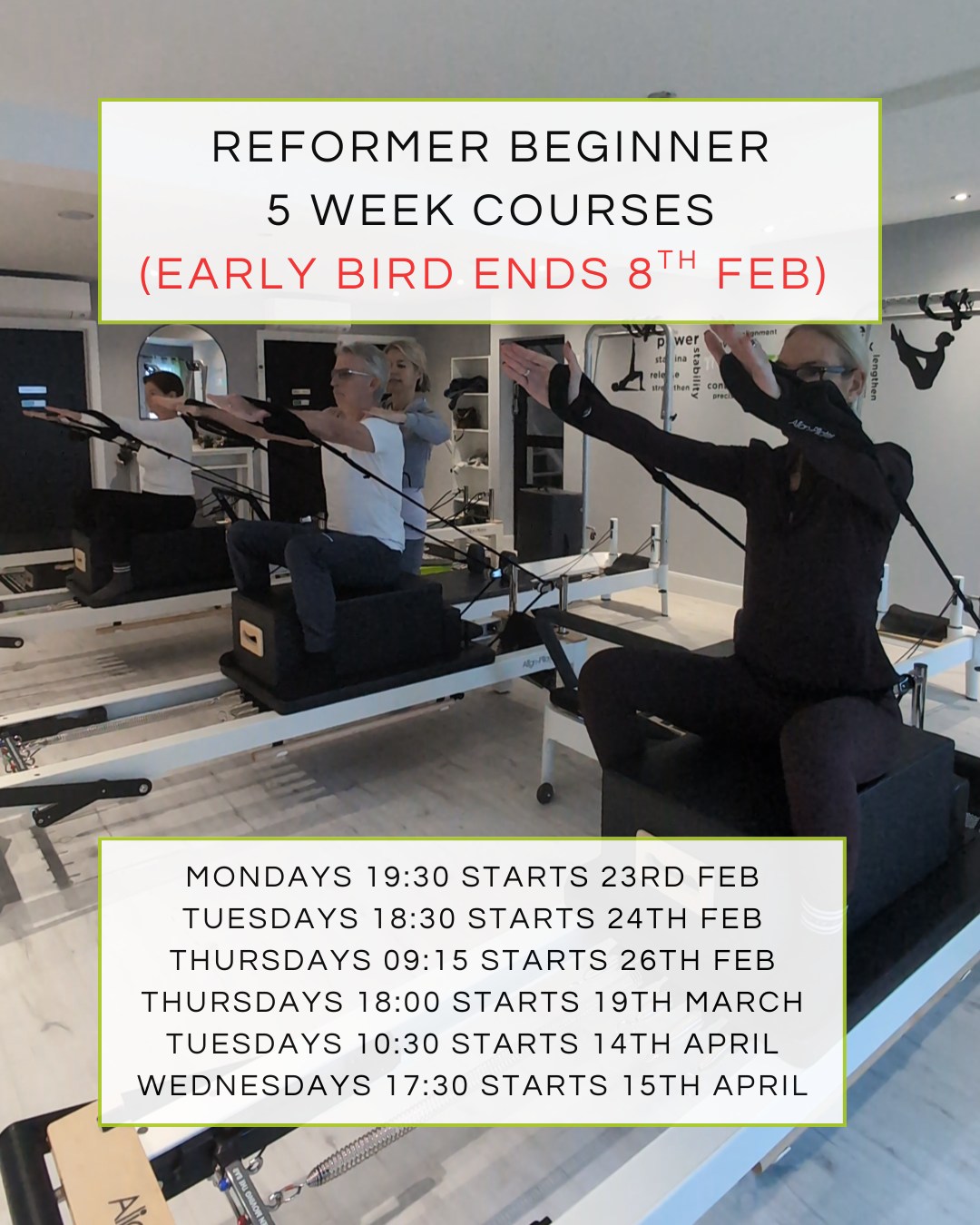Been thinking of trying Pilates on the Reformer?
In February we have 'complete beginner' Pilates courses on the Reformer running for 5 consecutive weeks + a FREE class at the end.
Learn in a small group from scratch. All shapes, sizes, fitness levels, ages (and even those rehabbing from injury) welcome! No judgement, no worry, just relax and know our carefully handpicked team will nurture you whatever your ability.
Book via our website homepage, or link in bio and use code EARLYBIRDWINTER26 for a hefty discount (code expires next week). My Pilates Fix Studios, directly opposite Upminster Station.
#lowimpactworkout #pilatesreformerstudio #pilatesnearme #smallgrouppilates #reformerpilatesclasses #pilatesbeginner