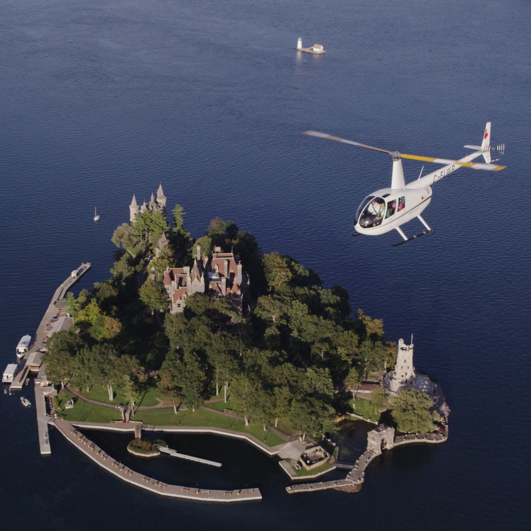 No matter what the season, there is nothing more spectacular than the 1000 Islands from the air!
Just another reason Ontario Canada has so much to offer.