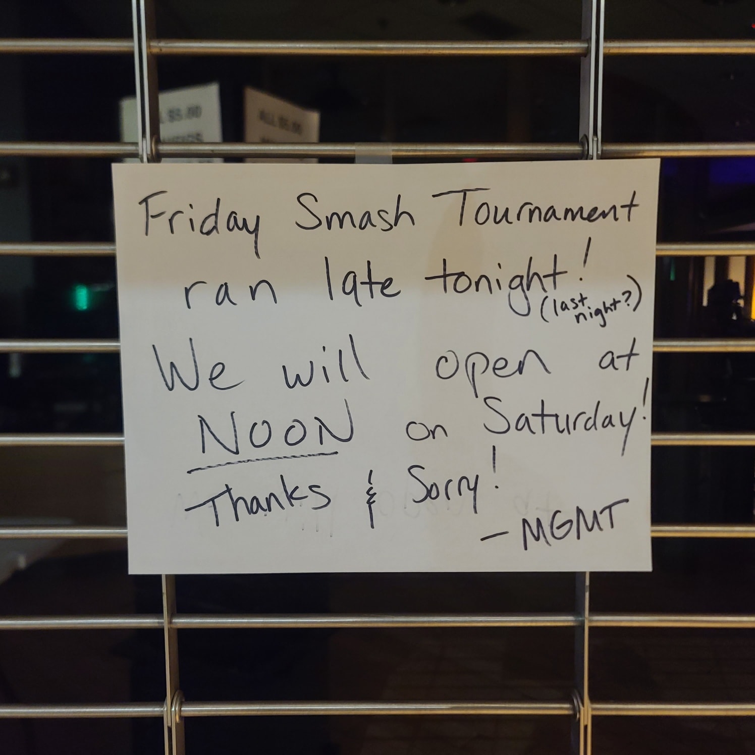 Opening at noon today!
🎮 We have limited walk-in availability during today's 1-3pm birthday party.
⛔️ NO walk-in availability during private party from 3-5pm today.
🕹 Stop in any time if you're looking to pick up some retro games, consoles, gift cards, and more!
⚡️ Or come find us at the Card Show at the Elmira Heights Legion -- today from 11-4pm!