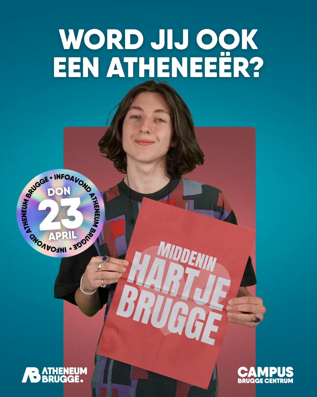 🤩 Word jij ook een Atheneeër? Schrijfje in voor onze infoavond!
—
Kom onze school ontdekken tijdens onze infoavond op donderdag 23 april om 19u. We rollen de rode loper voor je uit en doen onze school volledig uit de doeken. Vergeet je niet tijdig in te schrijven via onze website: atheneumbrugge.be!
—
#ikbeneenatheneeër #fieroponsgo #samenlerensamenleven