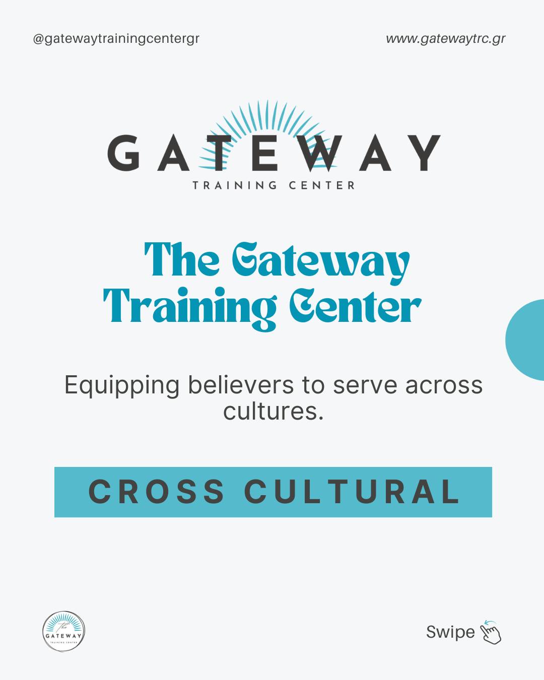 At Gateway Training Center, our mission is to equip believers to live out the Gospel across cultures with wisdom, humility, and faith.
Through biblical teaching, hands-on ministry, and cross-cultural training in Greece and beyond, we prepare individuals to serve where God is moving among the nations.
If you’re seeking purposeful training rooted in Scripture and real-world mission, Gateway is here to help you take the next step.
📲 Learn more: www.gatewaytc.gr