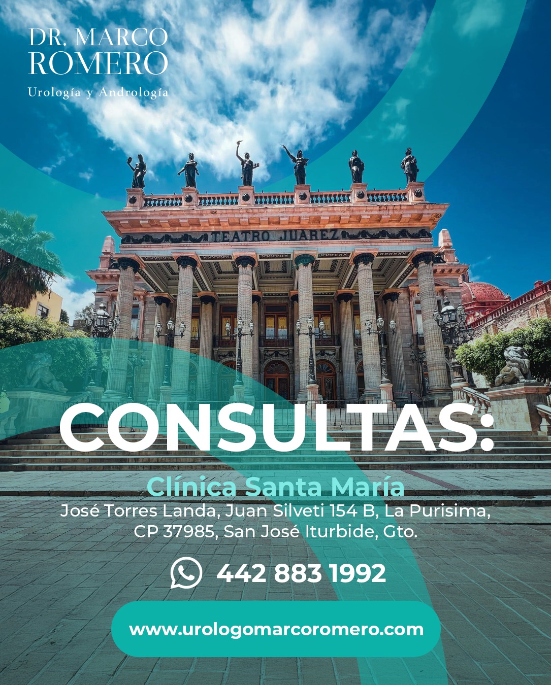 Ademas de atenderte en Querétaro y Atlacomulco, te espero en:
José Torres Landa, Juan Silveti 154 B, La Purisima, 37985 San José Iturbide, Gto.
📲 Agenda una consulta en el siguiente link:
https://wa.me/524428388199
Aviso de publicidad es: 2622012002A00009
.
#urologia #andrologia #drmarcoromero #urologiaqro #urologiaqueretaro #SaludUrinaria #saludmasculina #starmedicaqro #VPH #Virusdelpapilomahuano