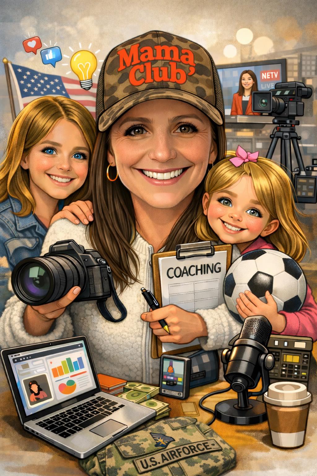 Wow! I think ChatGPT knows to much about me!! Had to jump on the tread! "Create a caricature of me that reflects how you know me, including my work and being a mom.”