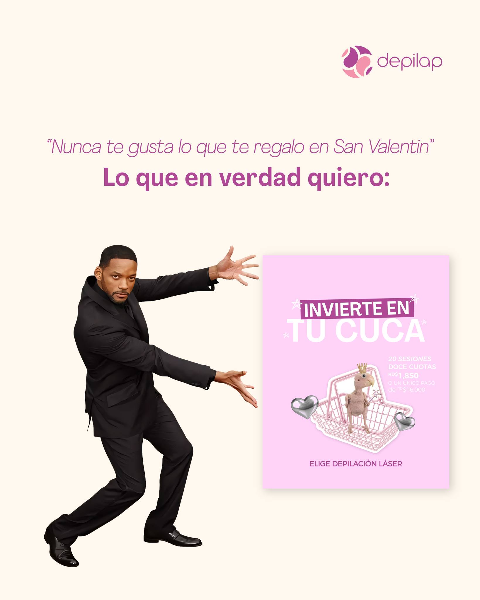 Menos flores 🌹 menos peluches 🧸 y más decisiones inteligentes 😌✨
La depilación láser sí se disfruta después del 14 💗
Aprovecha la oferta de febrero:
20 sesiones en doce cuotas de RD$1,850 o un único pago de RD$16,000 💸✨
#Depilap #SanValentin #DepilacionLase