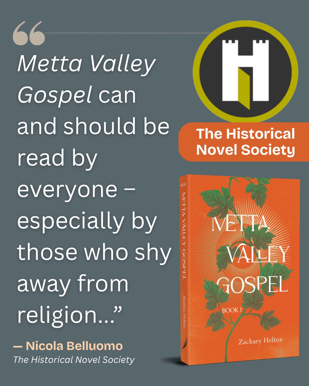 Grateful to the Historical Novel Society for their review of Metta Valley Gospel!
"Metta Valley Gospel can and should be read by everyone – especially by those who shy away from religion – if only to remind us of the power that can be wielded by those who are inclined to wield it." —The Historical Novel Society
You can read the full review on their website, historicalnovelsociety.org.
#historicalnovelsociety #indieauthor #mettavalleygospel