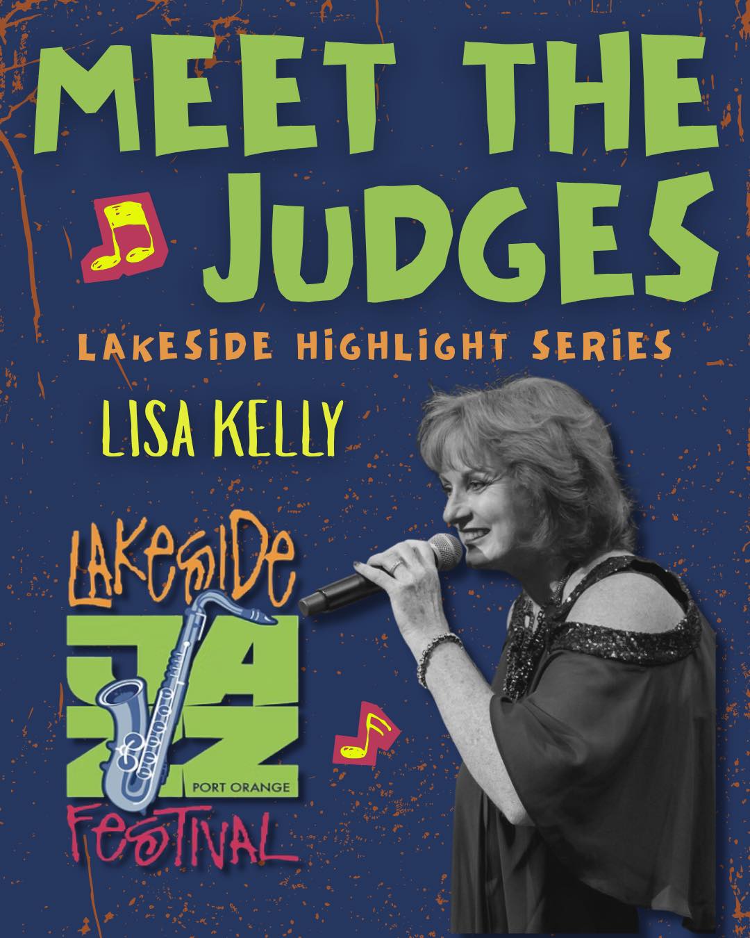 INTRODUCING OUR 2026 LAKESIDE JUDGES: Lisa Kelly
With a career of nearly 40 years, Lisa Kelly is regarded as one of the premier jazzj vocalists and mentors on the jazz scene. With a mother who sang opera and a father who played harmonica with the famous Harmonicats, she was drawn to the challenging creativity and historic legacy of jazz, developing her signature smooth-toned, intimate style and improvisational ‘horn-like’ scatting approach. Based in Jacksonville, FL, she has performed throughout the greater U.S. to internationally as a featured soloist and band leader for jazz societies, clubs, resorts, concert halls, college jazz programs, jazz societies, cruise ships, radio and TV, to major music festivals.Earning her B.M. and M.M. in jazz studies at the University of North Florida, Lisa taught music theory and voice formally at LaVilla Middle SOTA, Douglas Anderson High SOTA, First Coast Community Music School and interim at UNF. A much sought after vocal coach, guest artist/clinician and adjudicator, she has served at jazz camps, presented clinics and residencies at schools and major music conventions and pioneered state-level vocal competitions. She created the Jacksonville Jazz Festival’s official jam session in 1997, hosting it for 20 years. She pioneered and administrated an FMEA all-state high school vocal jazz blind audition competition and workshop, mentoring 4 singers with one singing with the all-state big band, which ran for 6 years. In 2019, she originated the annual July multi-generational jazz camp in Jacksonville for middle school to adult ages, the Swingin’ Summer Jazz Camp, serving as director and teaching voice. Campers are regional to international, instrumental and vocal, aspiring to pro. Starting in the Fall of 2026, Lisa will be the vocal adjunct teacher for the re-established jazz vocal track at the UNF School of Music. Recently releasing a 6th music CD, Artfully Christmas, with trumpeter JB Scott, Lisa Kelly enjoys a heavy schedule of performing, presenting jazz clinics, and mentoring the next generation of jazz musicians.
Excited to have you, Lisa!