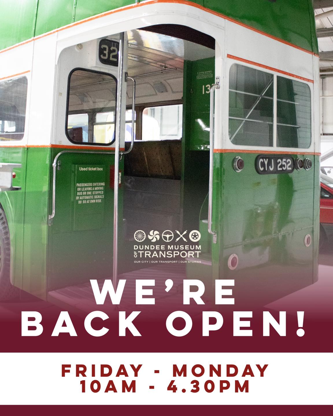 🚌🎉 AND WE ARE BACK! The Dundee Museum of Transport is NOW OPEN for the 2026 season! We looking forward to welcoming you to the museum for another year of celebrating the transport culture in Dundee!