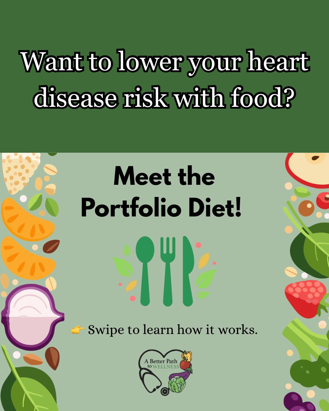 If you have ever wondered how nutrition can actually move the needle on cholesterol, this carousel is for you
The Portfolio Diet is practical science backed and realistic 💚📚
Swipe through to learn the basics and see if it fits your lifestyle
#nutritionist #abetterpathtowellness #food #healthcoach #wellness #longevity #tips #health #nutrition #intern
