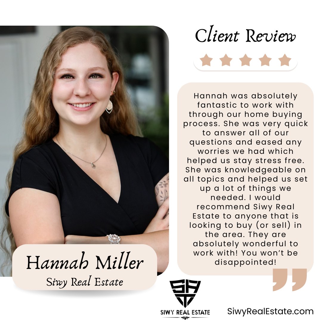 Nothing makes us prouder than happy clients 💛
This glowing review is a true reflection of Hannah's commitment, strong work ethic, and genuine passion for serving others. Her dedication to guiding clients with care, professionalism, and integrity does not go unnoticed—and results like this say it all.
Siwy Real Estate is incredibly proud to be in business with you and to have you as part of our team. Congratulations on another well-deserved success and a job exceptionally well done! 👏🏡
#ClientLove #FiveStarAgent #SiwyRealEstate #ProudBrokerage #AgentSuccess #RealEstateExcellence #DedicatedRealtor #HappyClients #RealEstateTeam #WorkWorthCelebrating #siwyrealestate