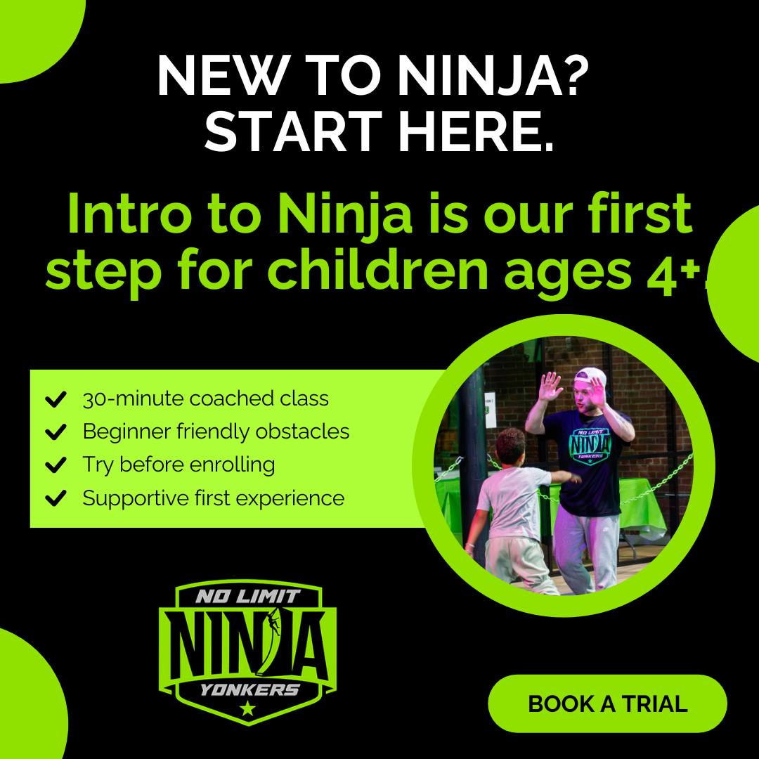 Thinking about ninja but not ready to commit yet?
That’s exactly what this class is for.
🥷 Our Intro to Ninja class gives kids ages 4+ a short, guided first experience with ninja obstacles and coaching.
✔️ 30-minute coached class
✔️ Beginner-friendly obstacles
✔️ Supportive first experience
✔️ Try it once before enrolling
See how your child feels. Then decide what’s next.
👉 Book a trial today. Link in bio.
#NoLimitNinjaYonkers
#NinjaClasses
#KidsSports
#YouthAthletics
#AfterSchoolActivities
#KidsFitness
#StructuredPlay
#BeginnerFriendly
#ConfidenceBuilding
#TryBeforeYouEnroll
#WestchesterNY
#YonkersNY
#WestchesterFamilies
#YonkersFamilies
