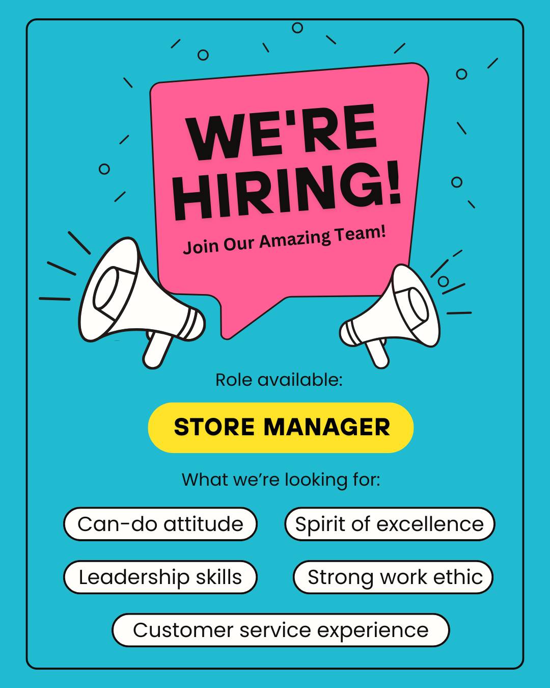 ๐ฃ WEโRE HIRING! ๐
Dough Machine is on the hunt for a legend to lead our crew! ๐ฉ๐
If youโre great with people, thrive in a fast-paced environment, and love running a tight (but fun) ship โ we want you.
Weโre all about attitude over ego:
โ
Can-do spirit, strong work ethic, ownership, and a genuine drive for excellence.
๐ง F&B experience is a plus, but the right mindset is most important.
Ready to roll some dough with us? Full position description available on request via email.
๐ง Send us your questions and applications to doughmachinemooroolbark@gmail.com. Applications will be reviewed as they come in, and we will be in touch with suitable candidates.