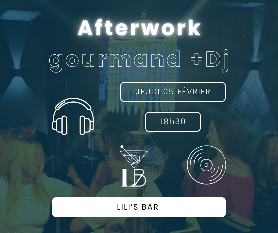 🔥🎧 JEUDI — AFTERWORK GOURMAND + DJ AU LILI’S ! 🎧🔥
Première ce jeudi dès 18h30 ✨
Assiettes à partager, cocktails signature et DJ live pour décompresser après le boulot.
💖 Et ce mercredi : Ladies Apéro
🍸 Cocktails à 8 € | 🍽️ -10 % sur les planches | 18h–20h
📍 Lili’s Bar — bar d’ambiance gourmand
💌 Réservez vite
