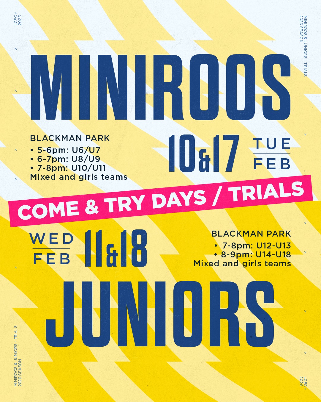 THE JOURNEY BEGINS THIS WEEK!!!
To help speed up our sign-in process for the Miniroos Come & Try / Trial days, we, through our coaching partners, Vibe Football, are employing an easy-to-use online portal. Looking to skip the line? You can sign in right now via the link in the bio.
*Even if you have registered for the 2026 season you will need to complete the sign-in process to attend the Come & Try / Trial days.
🔵🟡⚽️💪🟡🔵
#AnyOneCanPlay #LaneCoveFC
#LaneCove #inthecove #NSFA #footballnsw #footballaustralia #football #soccer #footballislife #footballculture #footballlife #90years #miniroos #juniorsfootball
@inthecove