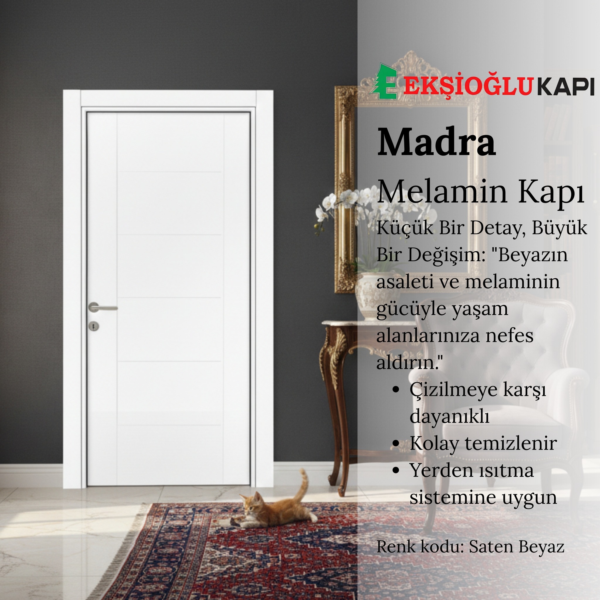 Ekşioğlu Kapı olarak, geniş model seçeneklerimizle tarzınızı mekanlarınıza yansıtıyor; uzman kadromuzun titiz işçiliğiyle hayalinizdeki kapıyı gerçeğe dönüştürüyoruz.
Neden Ekşioğlu Kapı?
🛠 Profesyonel Tecrübe: Üretimden montaja her aşamada uzman dokunuşu.
🎨 Zengin Çeşitlilik: Her tarza uygun, geniş model ve renk seçenekleri.
📐 Özel Üretim: İhtiyaç ve isteklerinize göre kişiselleştirilmiş tasarımlar.
🛡 Dayanıklı Kalite: Uzun ömürlü kullanım sunan birinci sınıf malzeme.
✨ Zarif Detaylar: Mekanlarınıza değer katan estetik dokunuşlar.
Siz değerli misafirlerimizi şubelerimize bekliyoruz.
📍 Şubelerimiz:
🏠 Nilüfer / Bursa (Küçüksanayi) Üçevler Mah. 39. Sk. 60. Blok No:9/11
📞 0224 441 23 99 | 📱 0543 441 23 99
🏠 Osmangazi / Bursa (Hipodrom) Namık Kemal Mah. İnönü Cad. No:62/A
📞 0224 215 55 06 | 📱 0544 297 23 99
🏠 Osmangazi / Bursa (Gülbahçe) Gülbahçe Mah. İnönü Cad. No:75
📞 0224 215 23 99 | 📱 0553 235 23 99
🏠 Bandırma / Balıkesir Paşakent Mah. Gönen Karayolu Cad. No:122/A
📞 0226 715 23 99 | 📱 0507 807 23 99
________________________________________
#eksioglukapi #icmekankapi #bursa #balıkesir #kapi