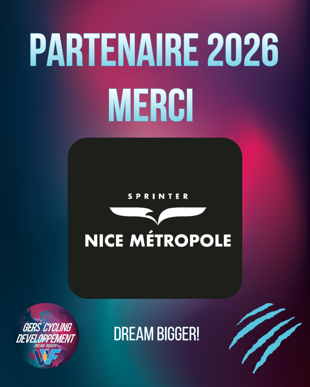 🔹 Partenaire structurant du projet Académie du Gers Cycling Développement 🔹
Former les talents de demain demande une vision claire et des repères solides.
Le Team Nice Métropole Côte d’Azur joue un rôle clé dans la construction et la solidification de la vision du Gers Cycling Développement en tant qu’académie de développement.
Ce partenariat donne du sens à notre trajectoire :
👉 accompagner les jeunes coureurs sur le temps long,
👉 les préparer aux exigences du haut niveau,
👉 leur transmettre des standards de professionnalisation, d’engagement et de comportement.
Sans promesse automatique, mais avec une direction claire : former, structurer, élever.
🤝 Fiers de pouvoir compter sur la @teamnicemetropolecotedazur comme partenaire de référence dans le développement de notre projet sportif.
Rêvons plus grand, ensemble 🚴♂️✨