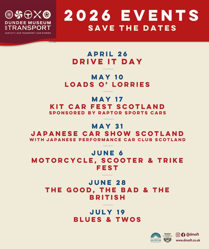 ❤📅 2026 EVENTS! SAVE THE DATES! We are delighted to reveal the first events of our 2026 season which will be kicking off this April! The return of all your favourites, from Drive It Day to Blues & Twos! So save those dates, we'd love to see you there!