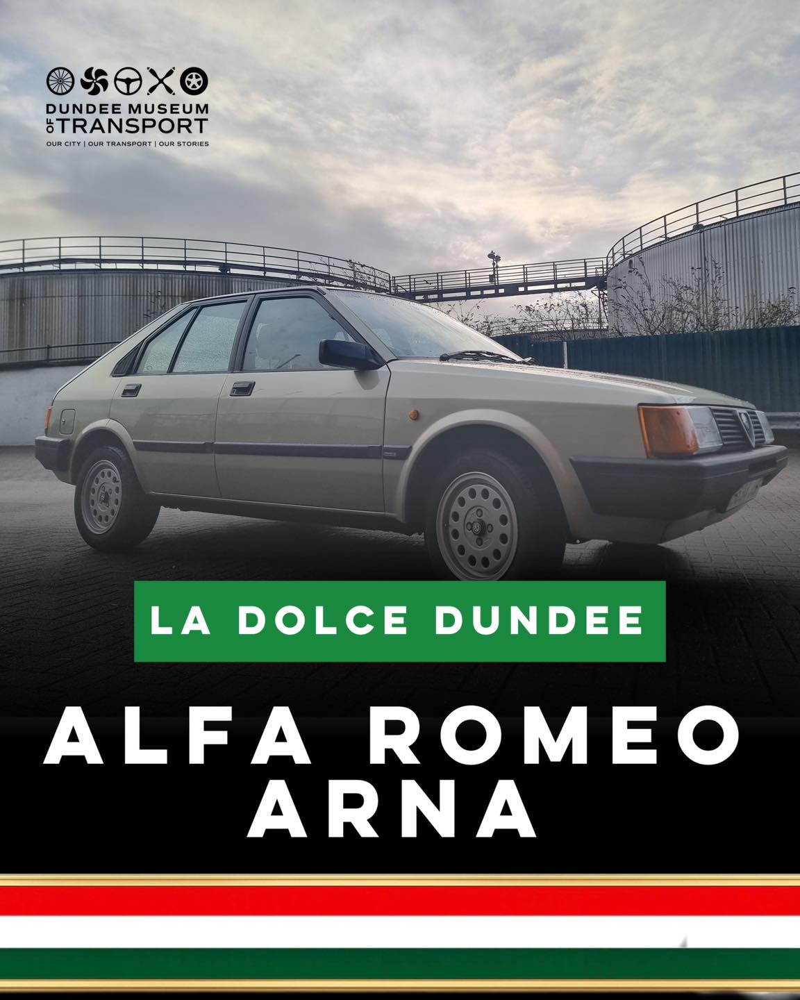 🚗🇮🇹 Meet the cars of La Dolce Dundee: Speed, Style and Italian Spirit
The Alfa Romeo Arna was produced between 1983 and 1987, during a period when Alfa Romeo was searching for stability and a stronger foothold in the small family car market. To achieve this, Alfa entered into a partnership with Nissan, creating one of the most unusual collaborations in automotive history.
The aim was to blend Japanese manufacturing reliability with Alfa Romeo’s engineering expertise. Built in Italy, the Arna was based on the Nissan Cherry, with Alfa Romeo engines and running gear fitted beneath the surface. On paper, it made sense. In reality, the combination struggled to win over buyers.
The styling was widely criticised for lacking Alfa Romeo’s trademark flair, while the mechanical components failed to deliver the reliability many expected from the partnership. As a result, the Arna quickly gained a reputation that overshadowed its original ambition.
Today, the Alfa Romeo Arna is remembered not as a success story, but as a fascinating experiment. Its rarity and backstory have helped it gain cult status among enthusiasts, making it an important reminder that motoring history is shaped as much by bold risks as it is by iconic triumphs.
📍 Dundee Museum of Transport, Market Mews
📆 Friday to Monday’s, 10am-4.30pm
🎟️ www.dmoft.co.uk/visit
