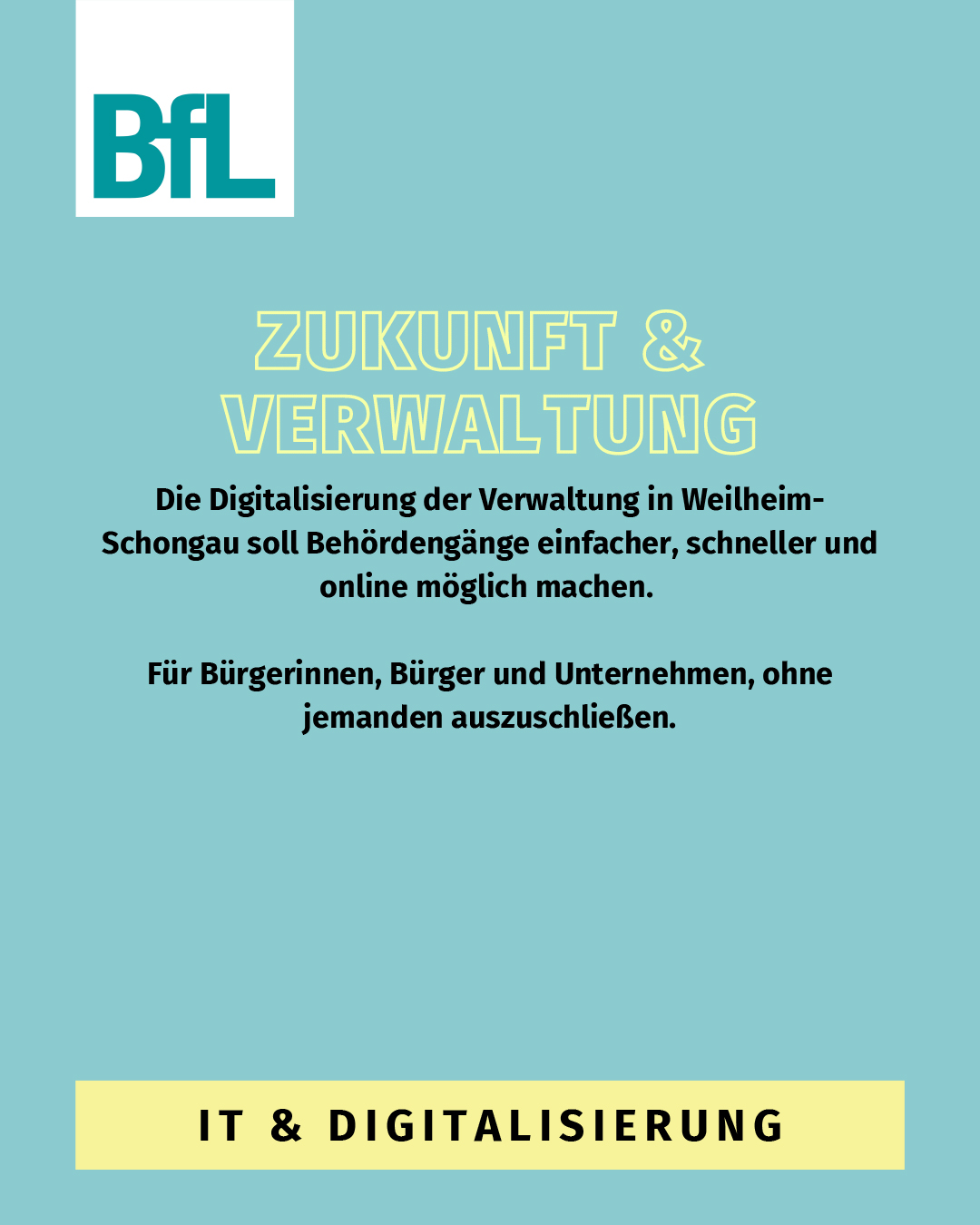 💻🌐 Digitalisierung, die verbindet
Weilheim-Schongau macht Verwaltung einfacher, schneller und online zugänglich – modern, sicher und für alle Bürgerinnen und Bürger nutzbar, ohne jemanden auszuschließen.