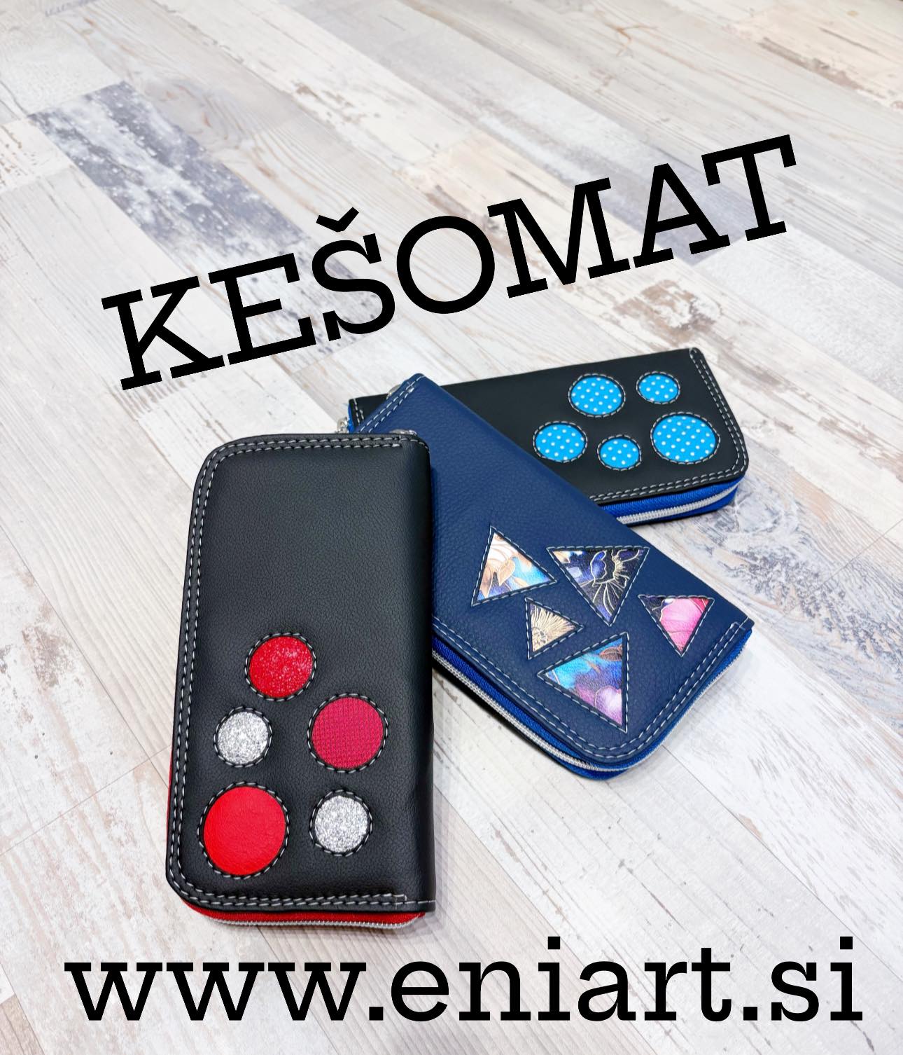 ✨ KEŠOMAT – denarnica, ki izstopa! ✨
Unikaten dizajn, ročna izdelava in prostor za vse tvoje kartice & gotovino 💳💶
Na voljo v več barvah – izberi svojo!
🛍️ Naroči tukaj 👉 www.eniart.si
📩 Piši v inbox za naročilo!
