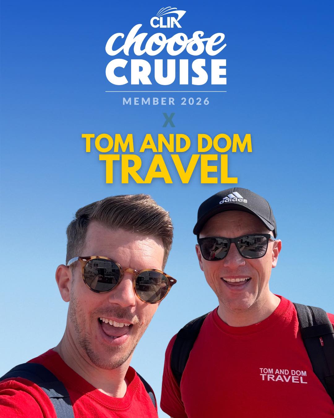 We’re incredibly proud to share that Tom & Dom Travel are once again part of the CLIA #ChooseCruise programme for 2026
For anyone new here 👋
CLIA (Cruise Lines International Association) works with a select group of cruise bloggers and creators to champion cruising as an exceptional holiday choice sharing trusted, responsible and genuinely useful cruise content. Being part of this programme is something we never take for granted.
Working with CLIA has opened the door to some amazing ship visits, collaborations and behind-the-scenes access and 2026 is already shaping up to be a BIG year with more ships, more cruises, and plenty of new content coming your way on YouTube, Facebook and the website.
#ChooseCruise #CLIA #wearecruise #TomAndDomTravel #Cruise