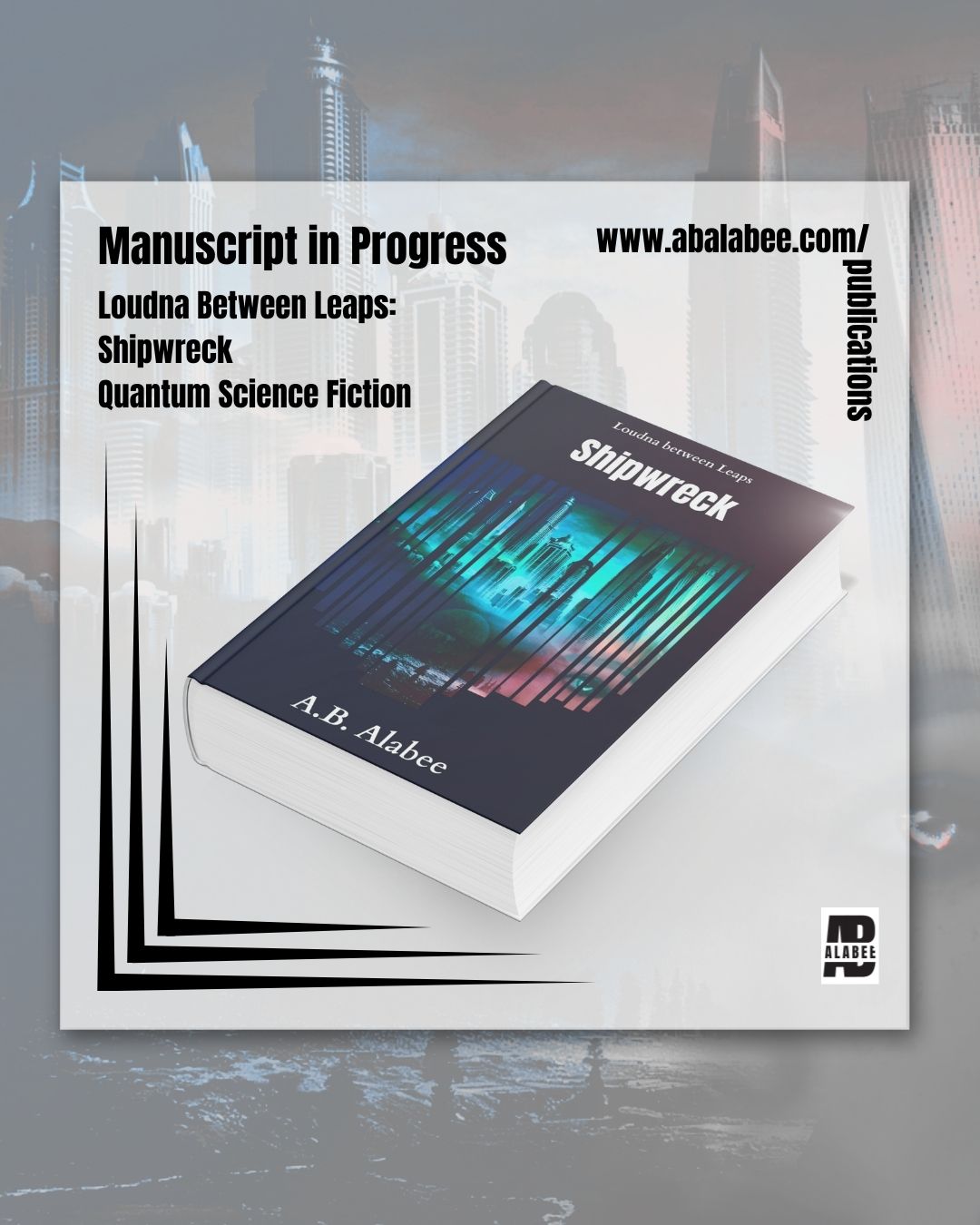 Novel Excerpt; translation in progress (English version only)
Loudna and the Strings of Time: Shipwreck, a Science Fiction Novella by A. B. Alabee
Chapter 1: In Distress. Quantum Event 2: Singularity
Akin to a singularity, I wander in the interstitial lattice of the multiverse. I can’t tell how much time has passed since Pamama ordered me to leave my lower atomic orbits and wait in the quantum realm until help arrives, but I’m certain of one thing: I’m getting lost in here.
This emptiness oppresses me.
My body no longer occupies the cavity it created under the twisted and shredded metal of the third dimension, yet I suffocate.
I’m paralysed in the anentropic prison of my own doing. Still, I must move if I want to step back in time and save Voltak and Pamama.
I shake off my inertia and my atoms shiver.
I rattle them further, a beam of energy pulses in my core, then cascade through my elemental particles. As it reaches the outer edge of my consciousness, my tormented scream joins the universe’s sirens.
#abalabee #sciencefantasy #novelexcerpt #quantumfiction #novelinprogress