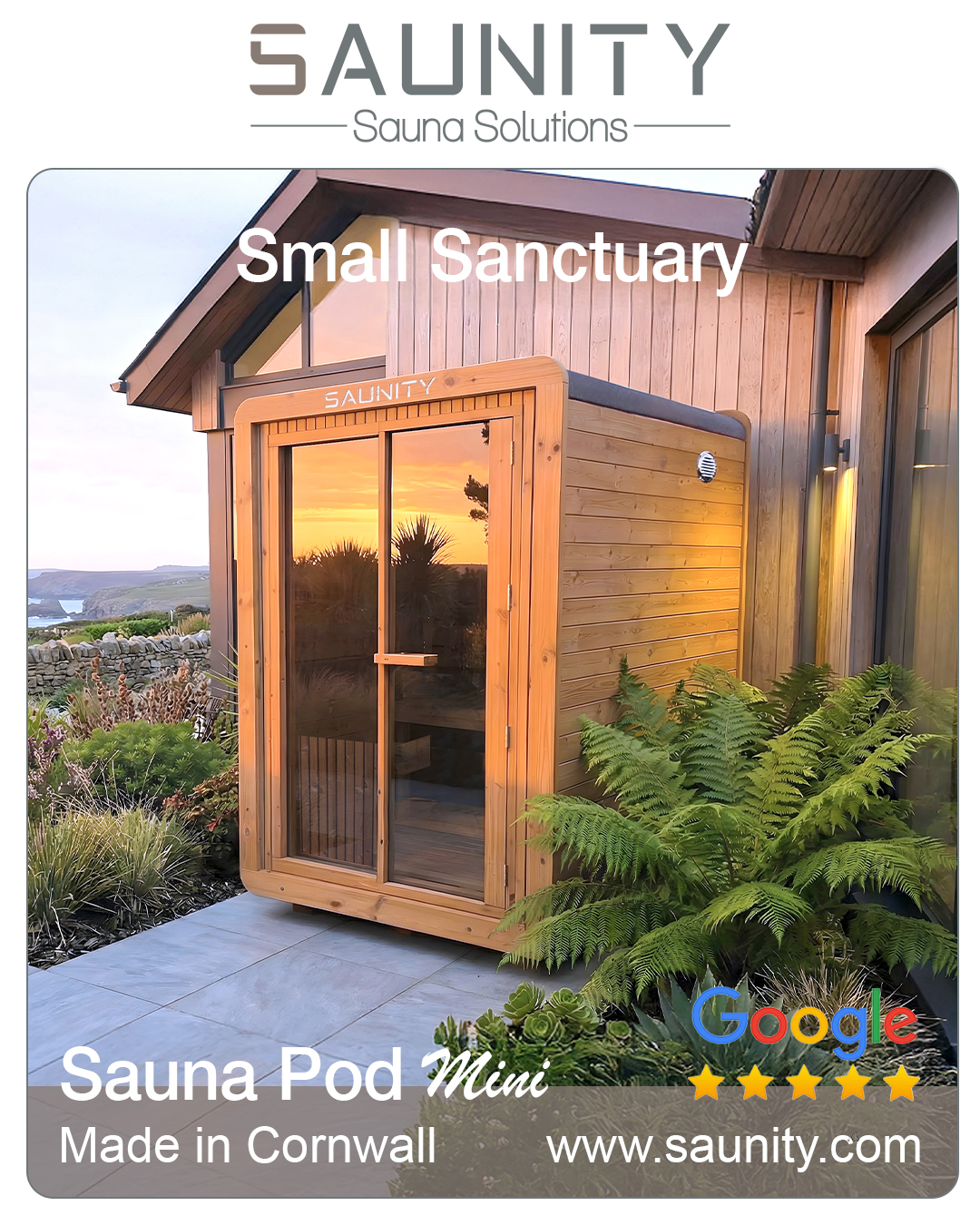 ✨ Introducing the Saunity Sauna Pod Mini ✨
Your Small Sanctuary. Small in size. Big on You.
The Saunity Sauna Pod Mini brings the essence of our signature design into a more compact form. Hand-built in Cornwall with the same craftsmanship, natural materials, and attention to detail you expect from Saunity.
Your personal retreat, beautifully scaled.
Saunity Sauna Pod Mini
📍 Designed & Made in Cornwall
🔗 www.saunity.com
📞 01637 226 173
✉️ contact@saunity.com
#Saunity #SaunaPodMini #SmallSanctuary #GardenSauna #Wellbeing #MadeInCornwall #OutdoorWellness #SaunaLife